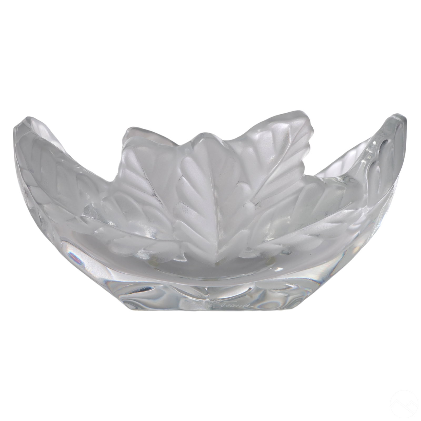 Lalique French Crystal Oak Leaf Compiegne Bowl MIB (1 of 6)