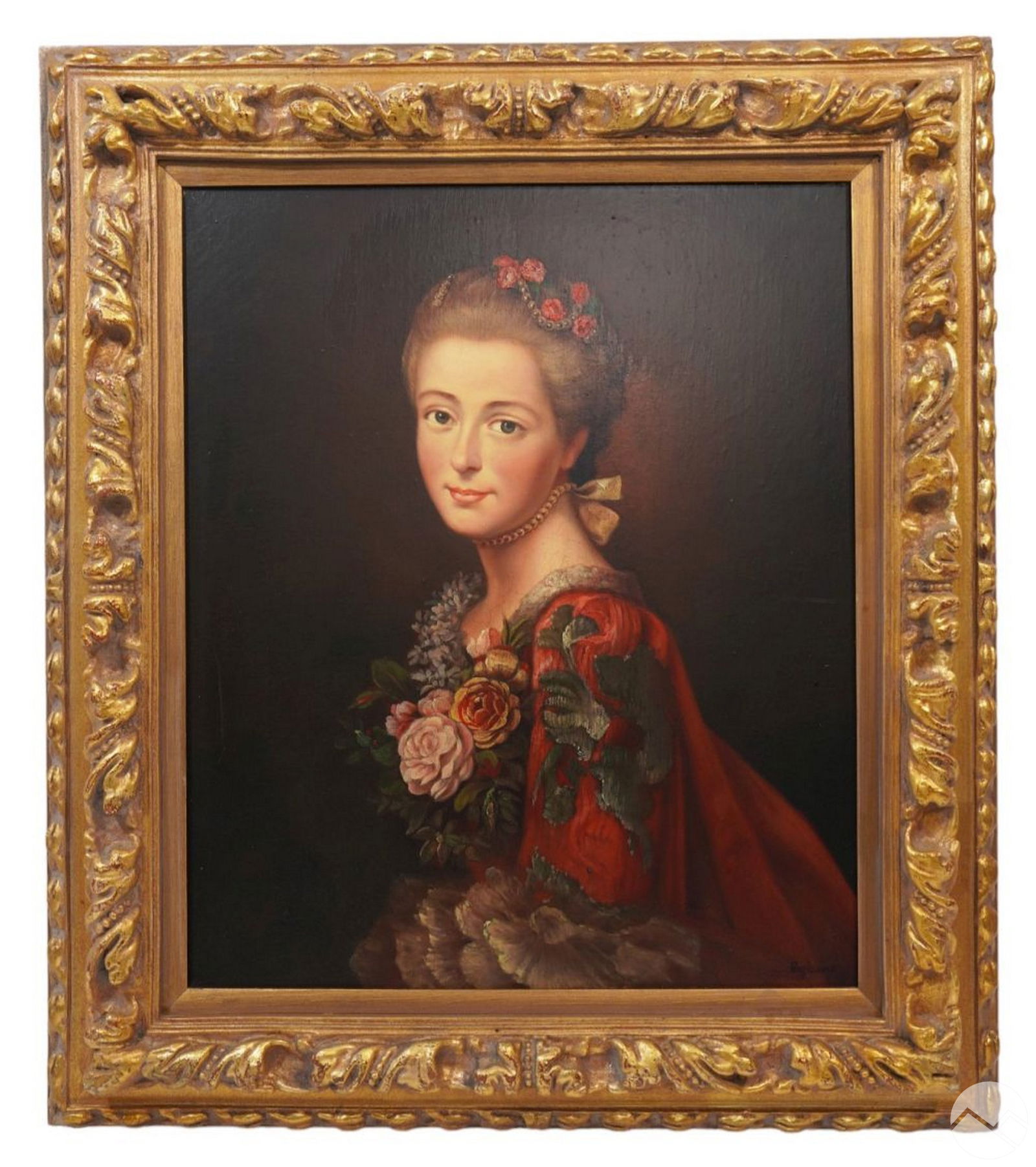 Bogliani Signed Oil Portrait Painting on Canvas (1 of 7)