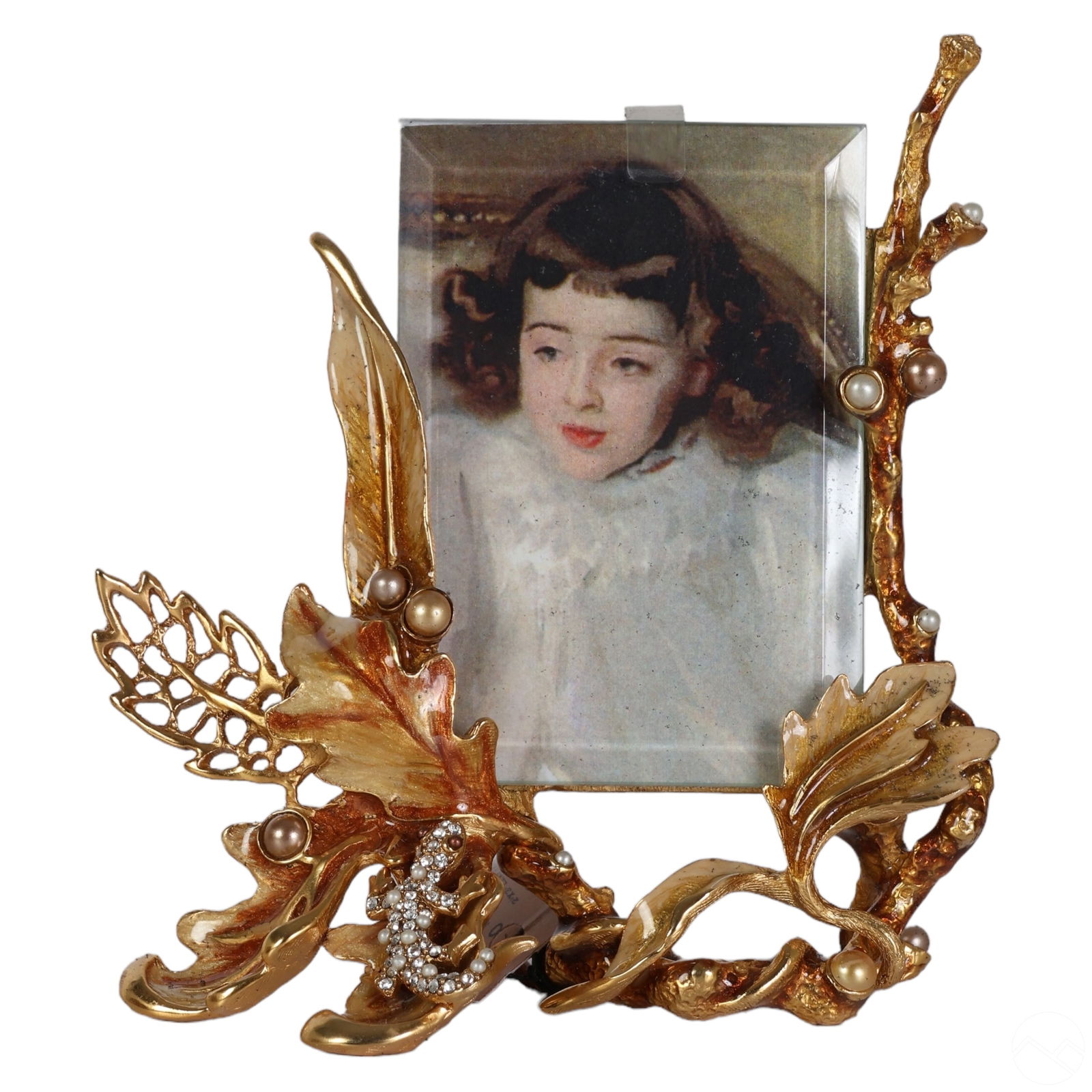 Jay Strongwater Embellished Leaf Picture Frame MIB (1 of 6)