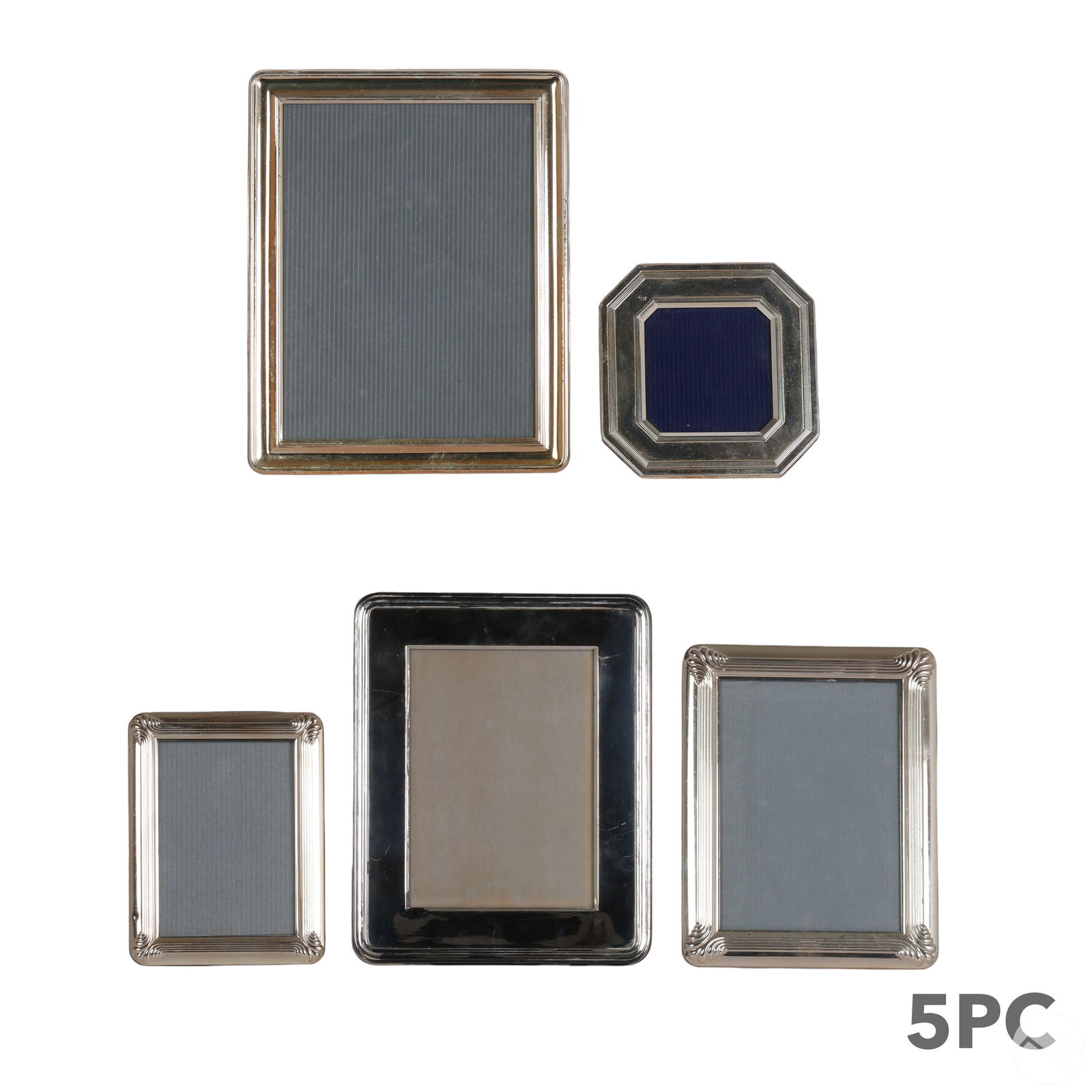 Christofle French Silverplate Photo Frame 5pc LOT (1 of 6)