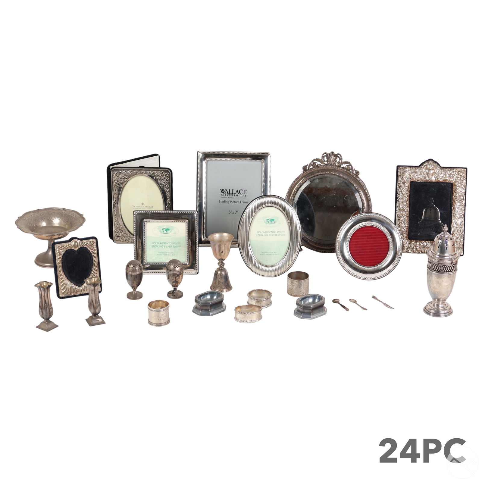 Antique Silver Tableware & Photo Frame LOT 825g. (1 of 9)