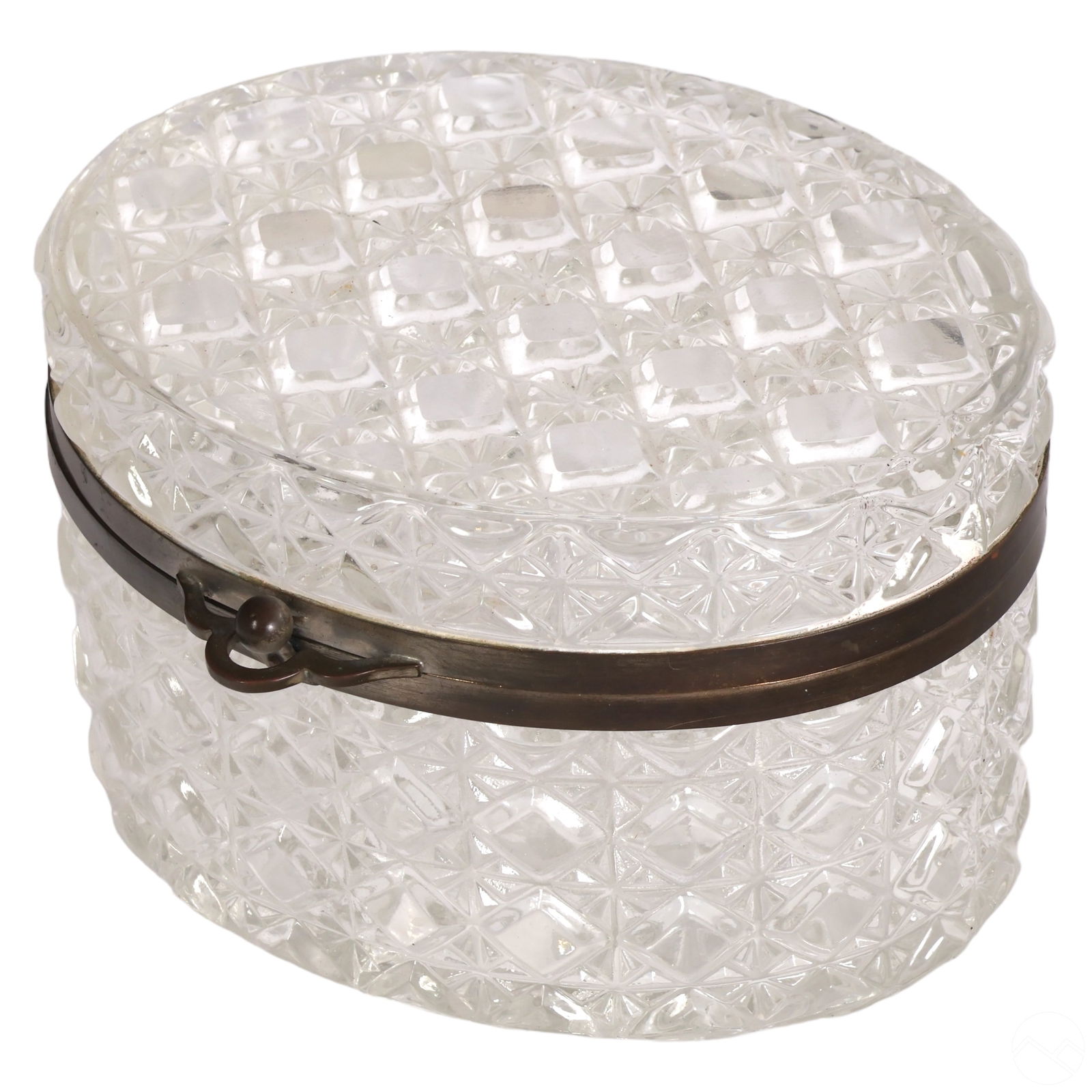 Antique French Molded Glass Vanity Casket Chest (1 of 5)