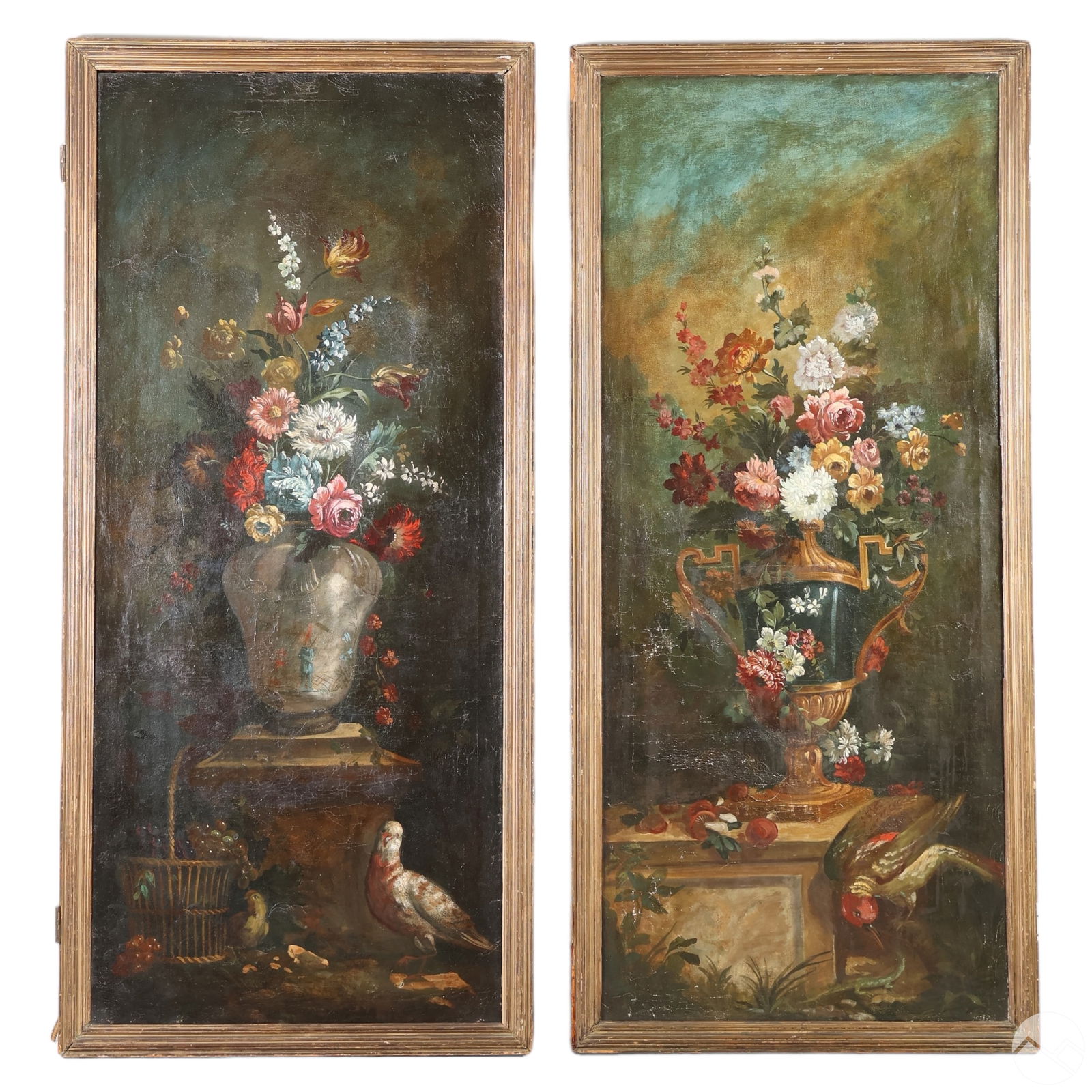 Antique Pair of Botanical Still Life Oil Paintings (1 of 11)