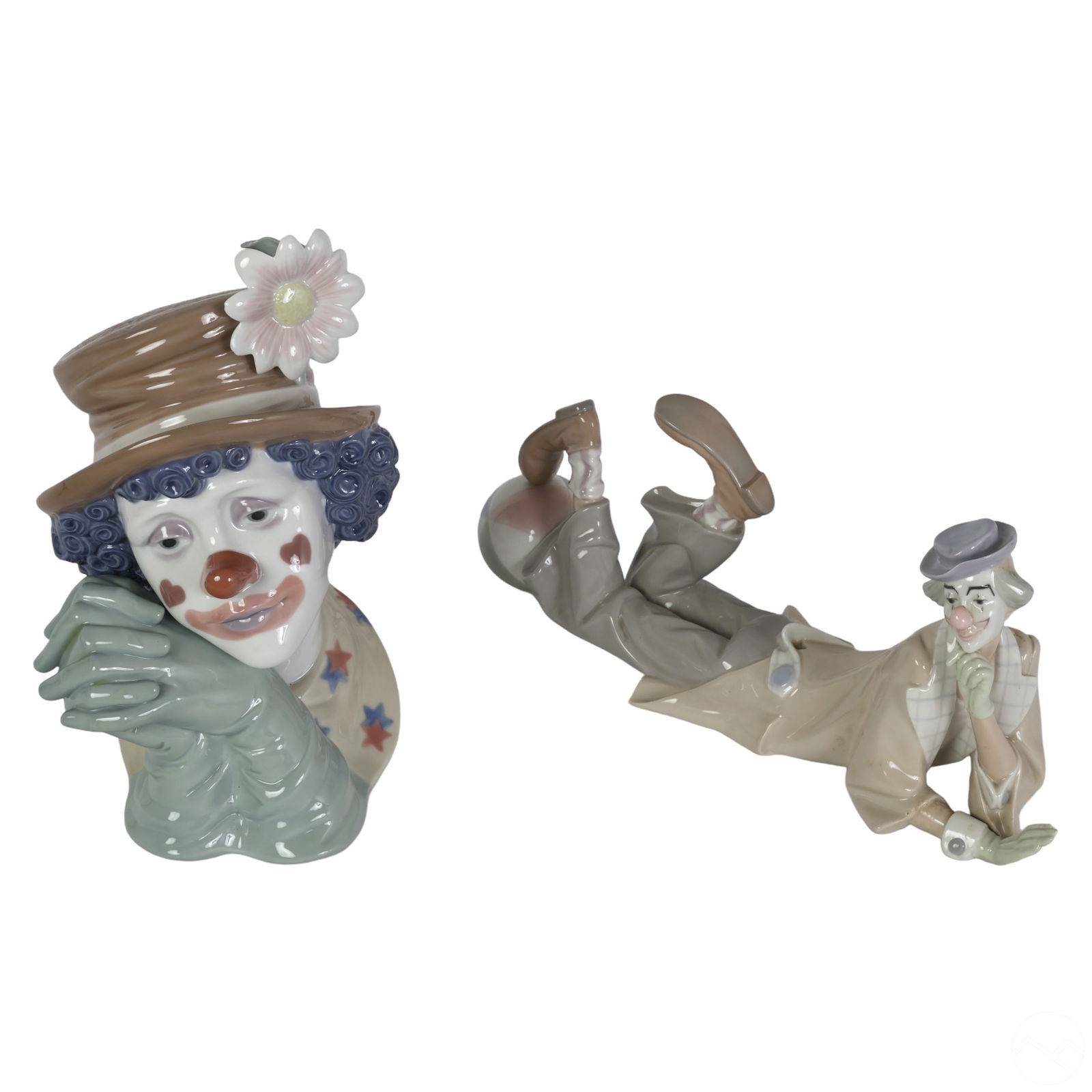 Lladro Spanish Porcelain CLOWN Figurines 2pc. LOT (1 of 8)