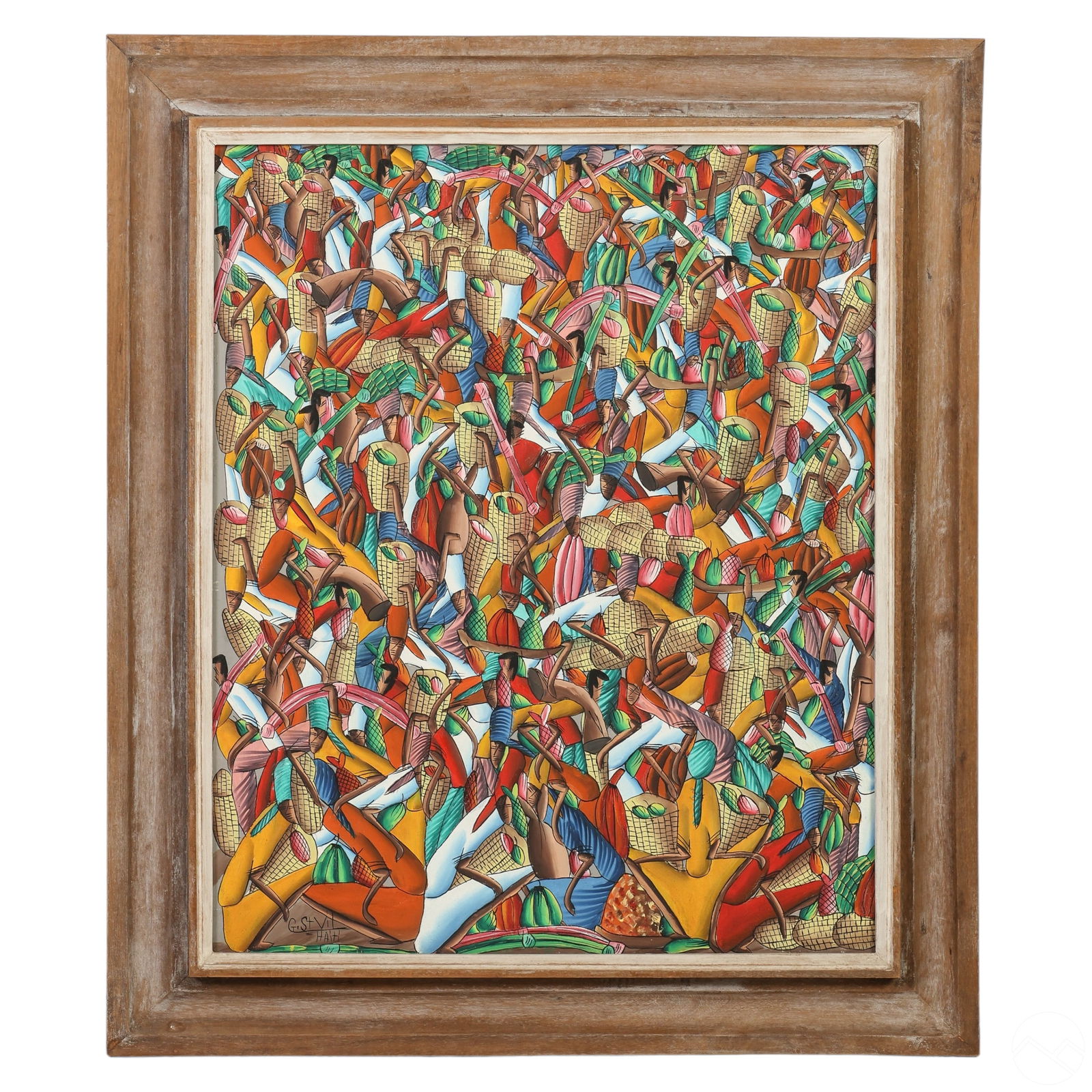 Georges St. Vil 20C. Haitian Folk Art Oil Painting (1 of 5)