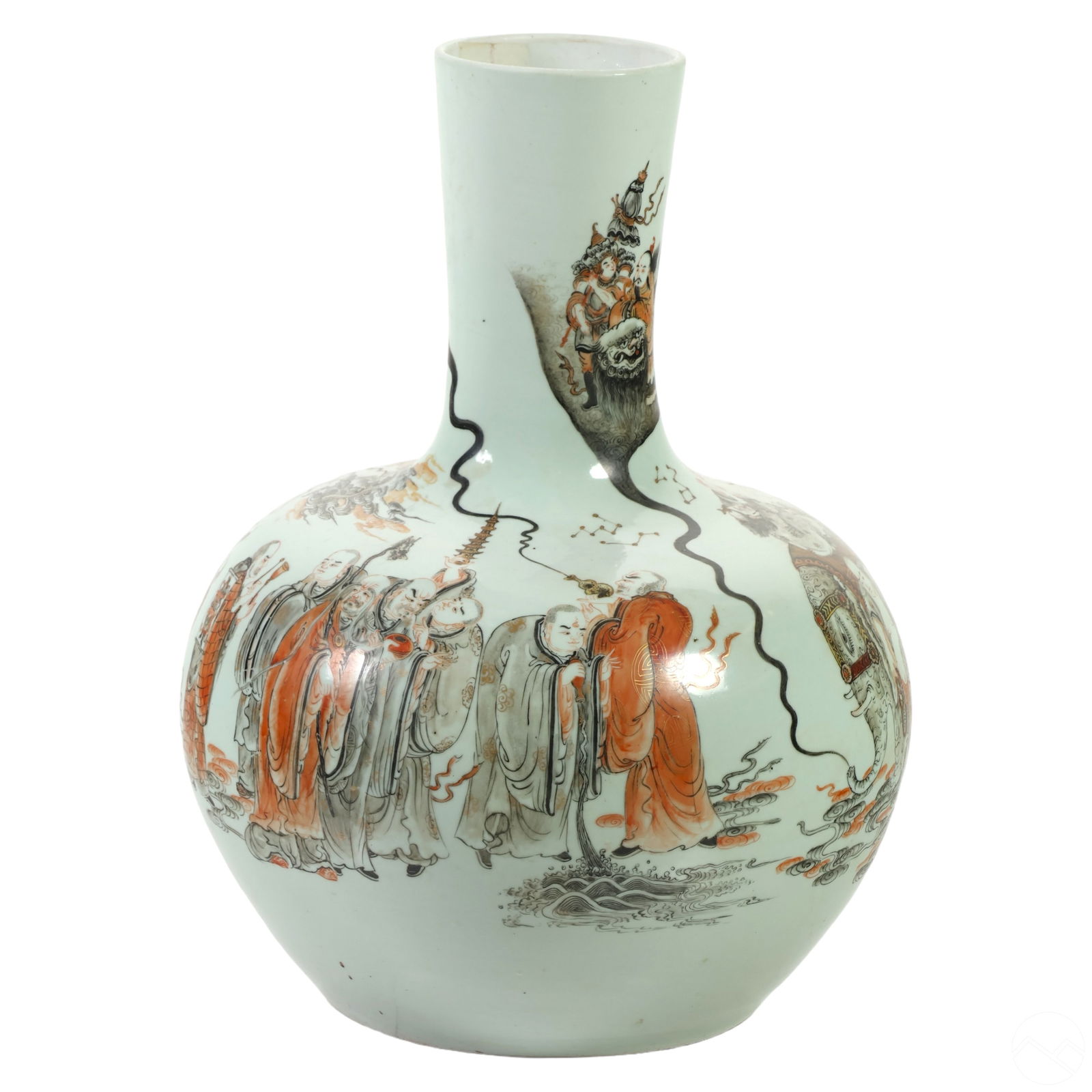 Chinese Celadon Porcelain Palace Floor Vase SIGNED (1 of 7)