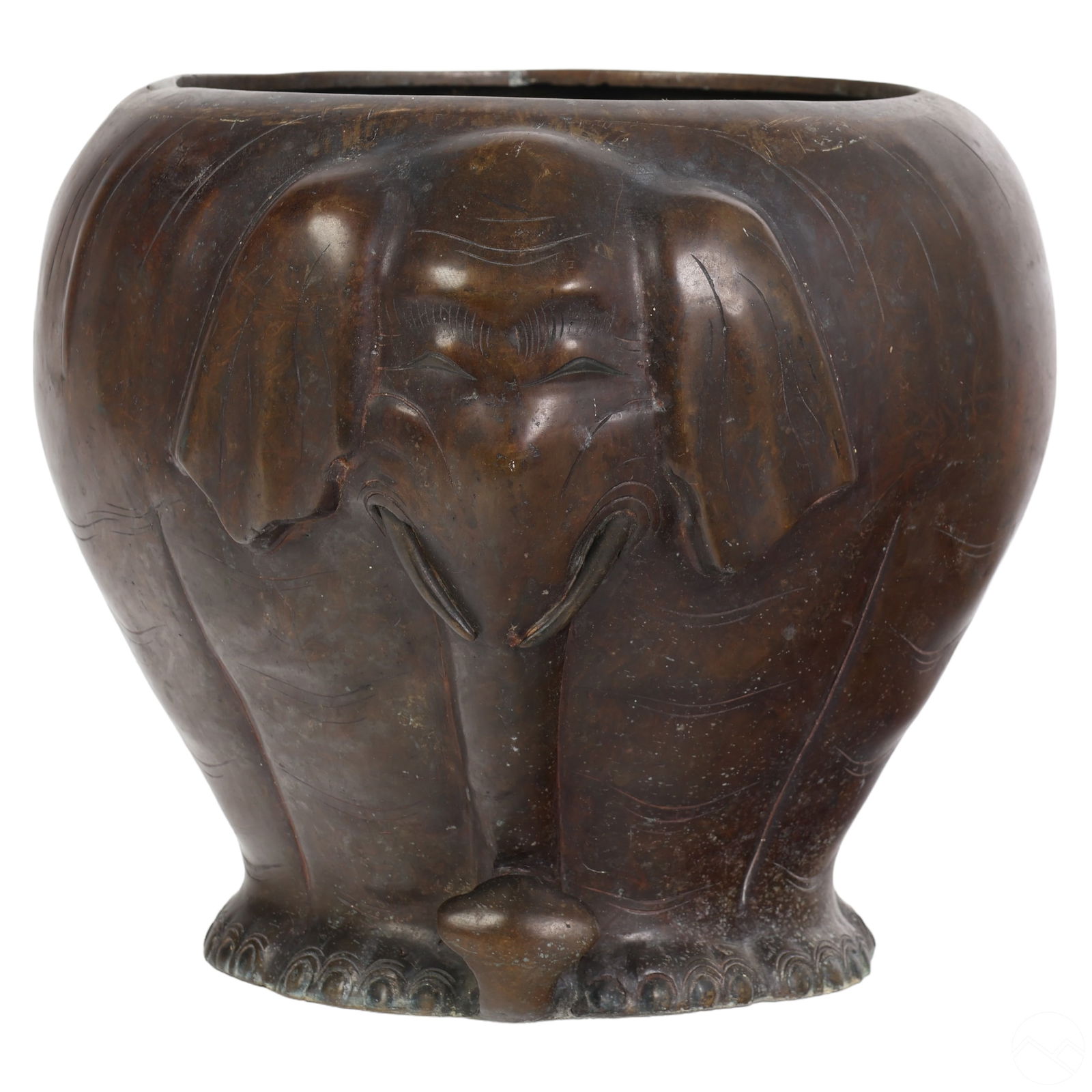 Japanese 20C Bronze Elephant Jardiniere Planter (1 of 9)