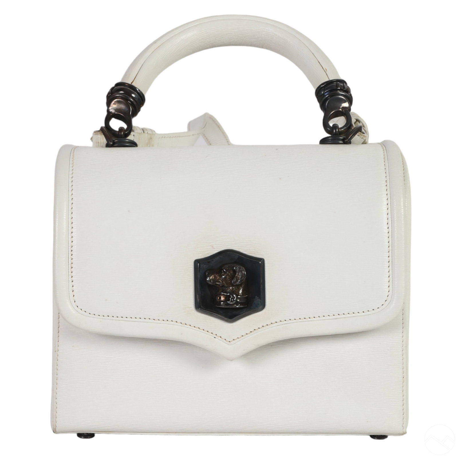 Barry Kieselstein Cord White Leather Shoulder Bag (1 of 8)