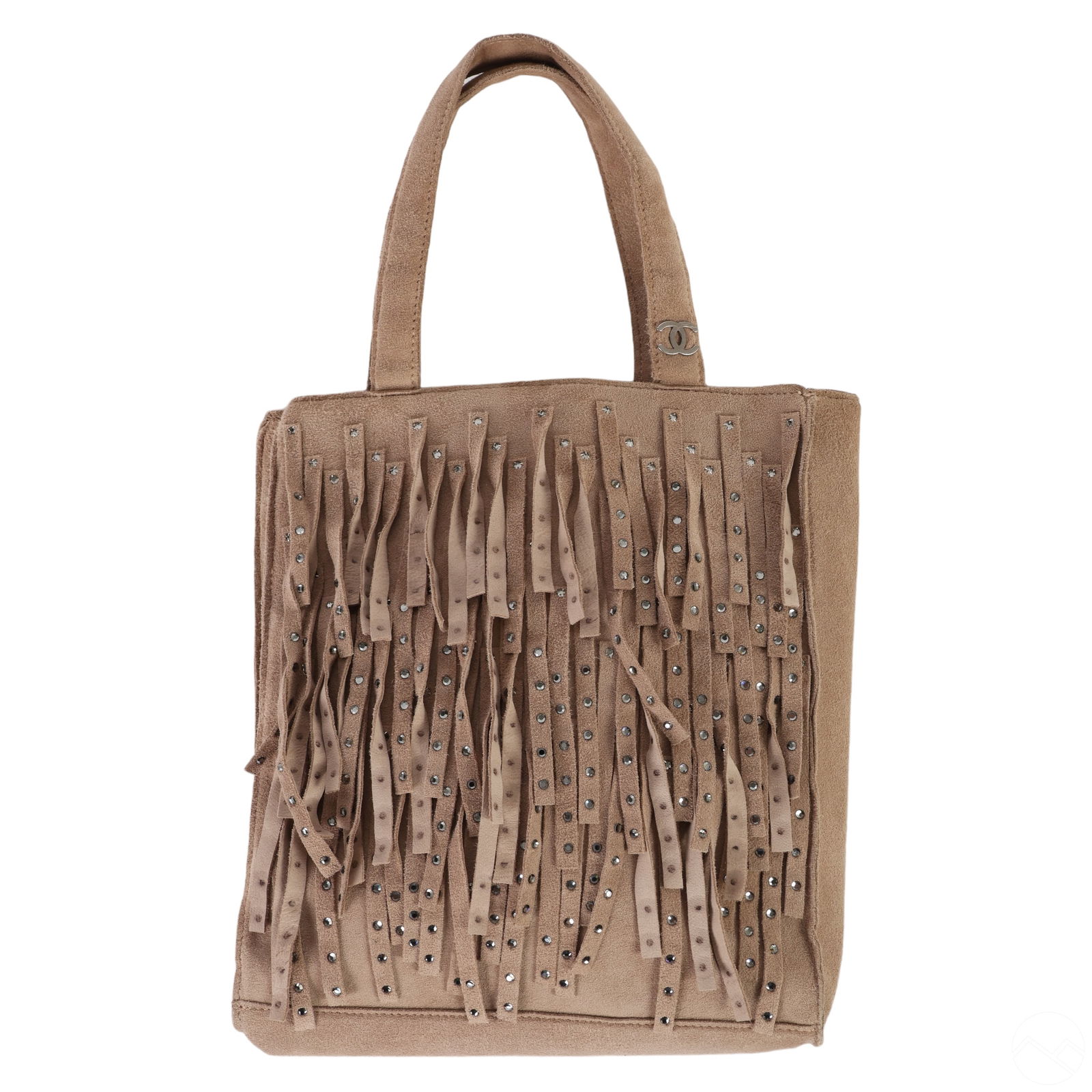 Chanel Vintage 90's Suede Fringe Designer Handbag (1 of 9)