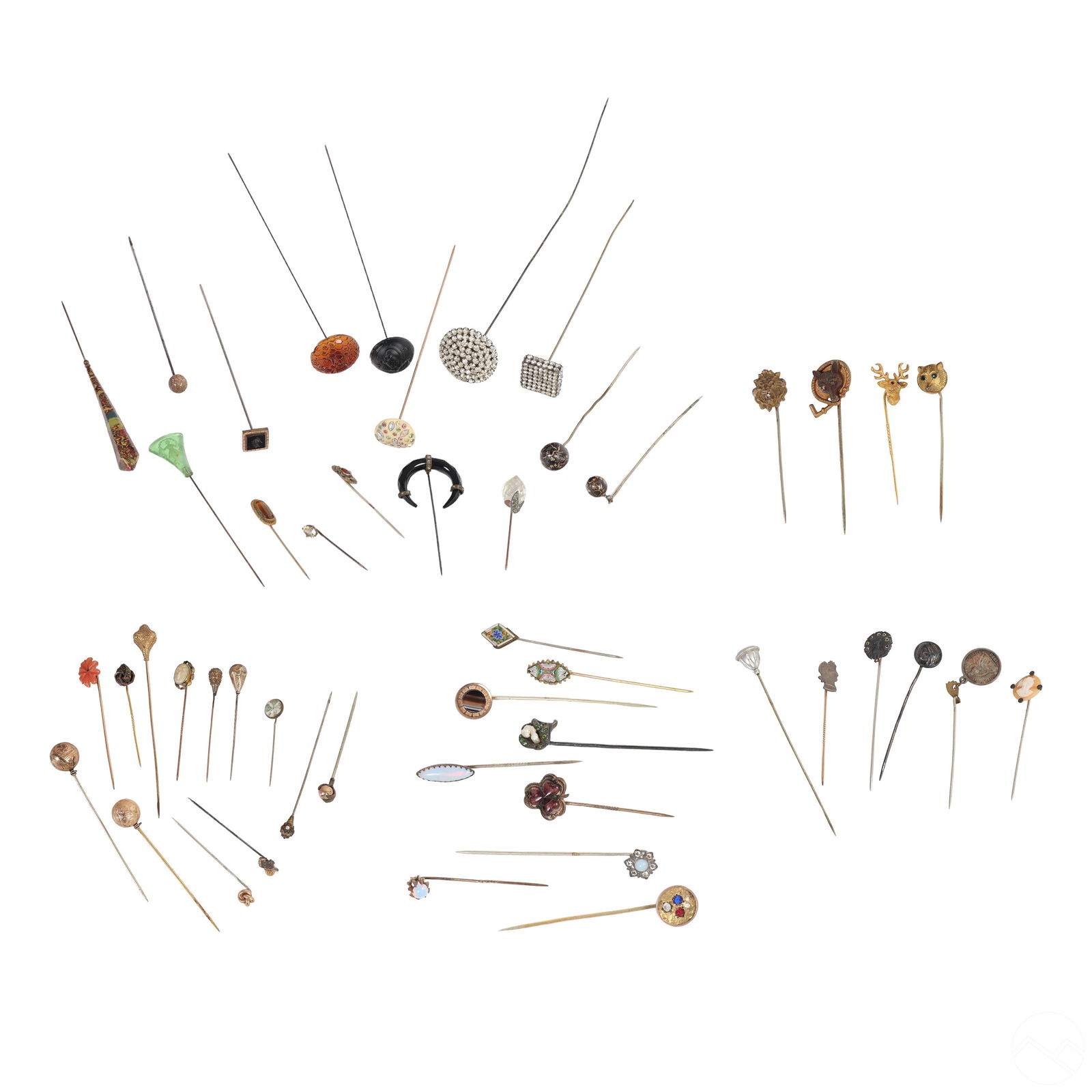 Antique Victorian Hat Pin and Stick Pin ESTATE LOT (1 of 6)