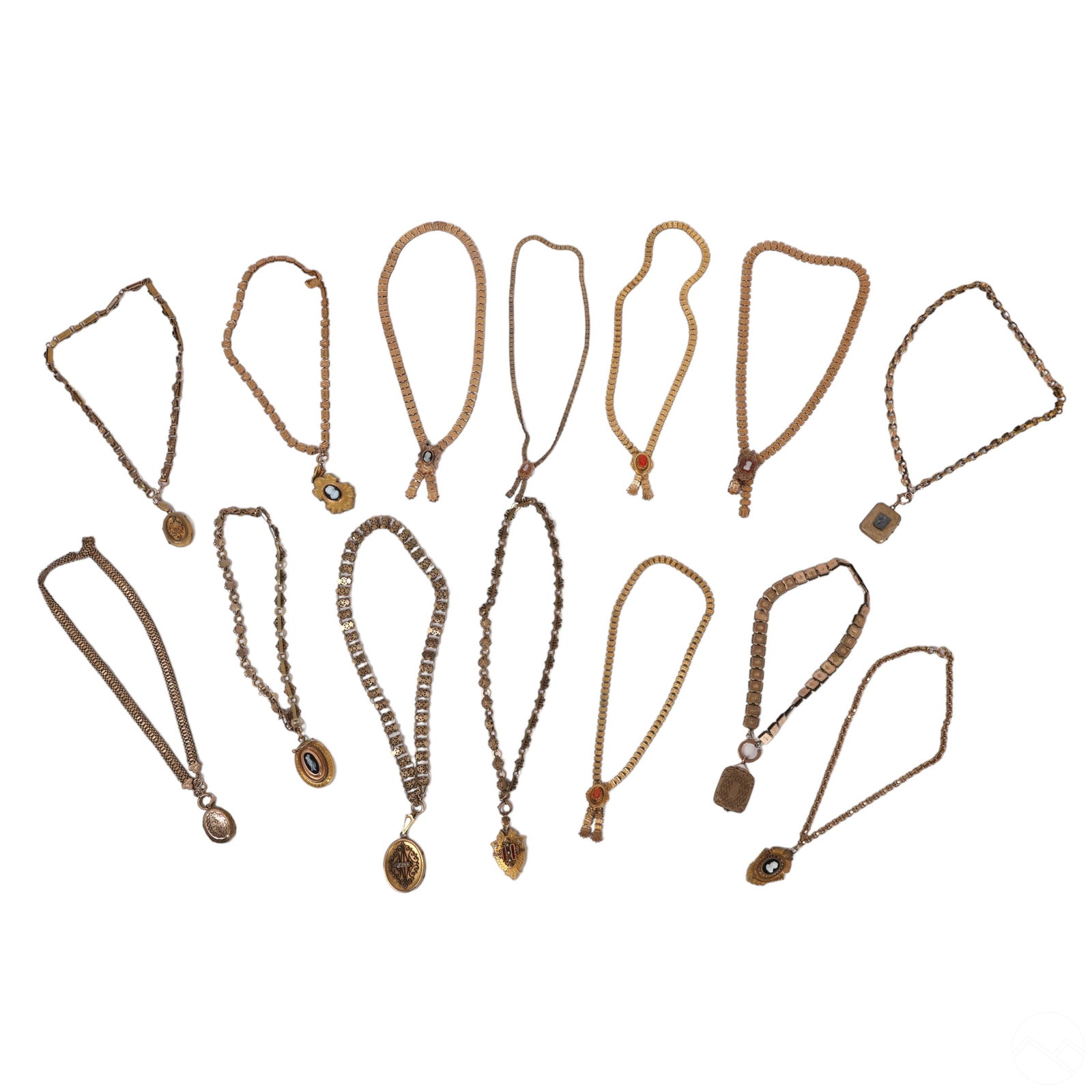 Victorian Gold Filled Locket Book Chain ESTATE LOT (1 of 4)