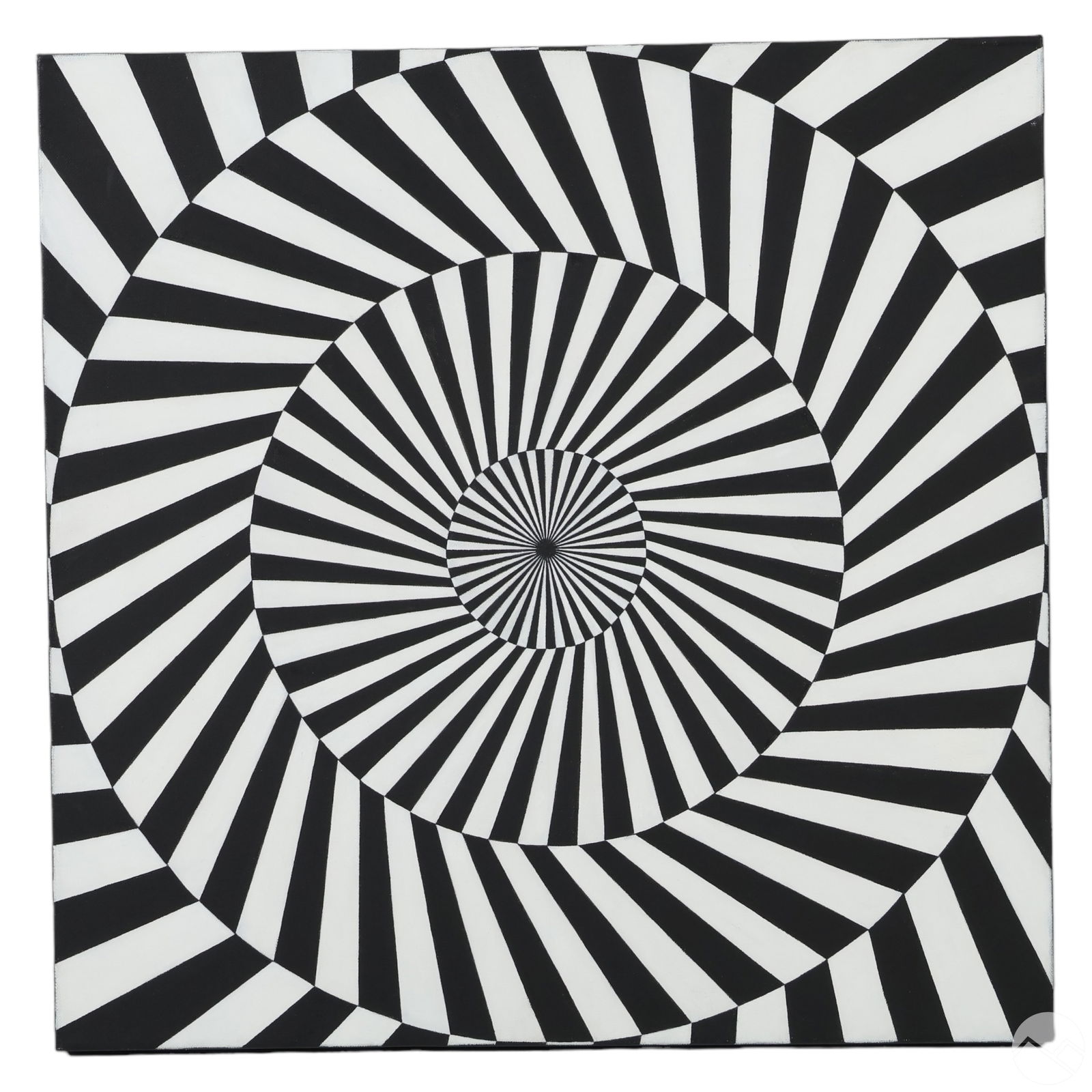 Tim Ray Fisher b1969 Black & White Op Art Painting (1 of 6)
