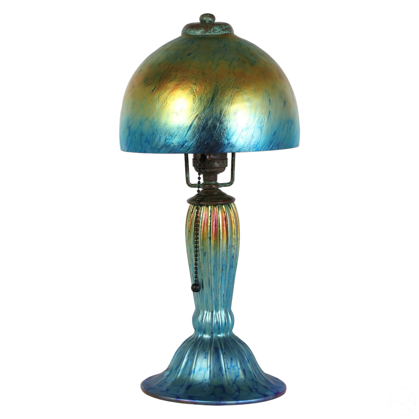 Lundberg Studios Iridescent Art Glass Table Lamp (1 of 10)