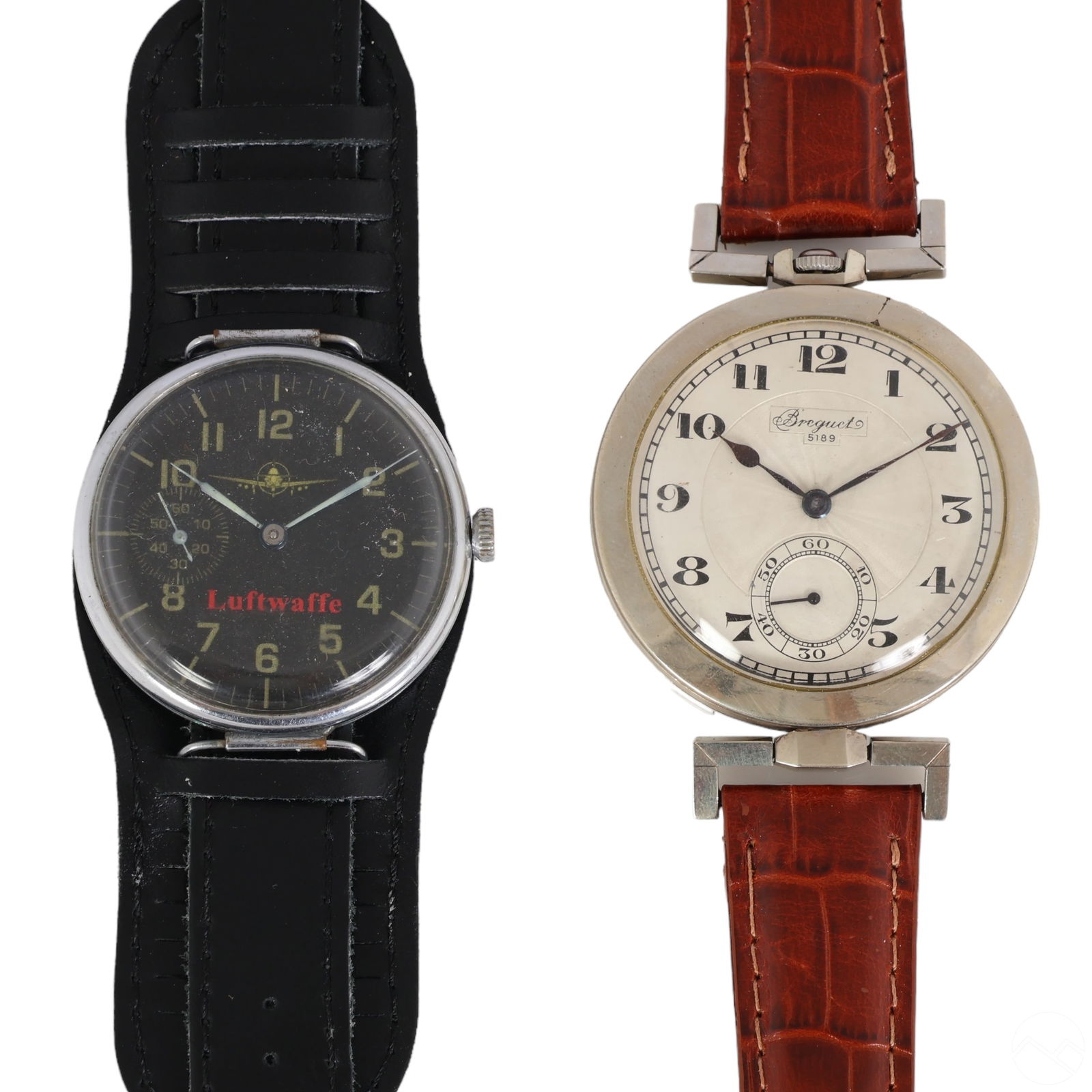 Breguet & Luftwaffe Pocket Turned Wrist Watch LOT (1 of 5)