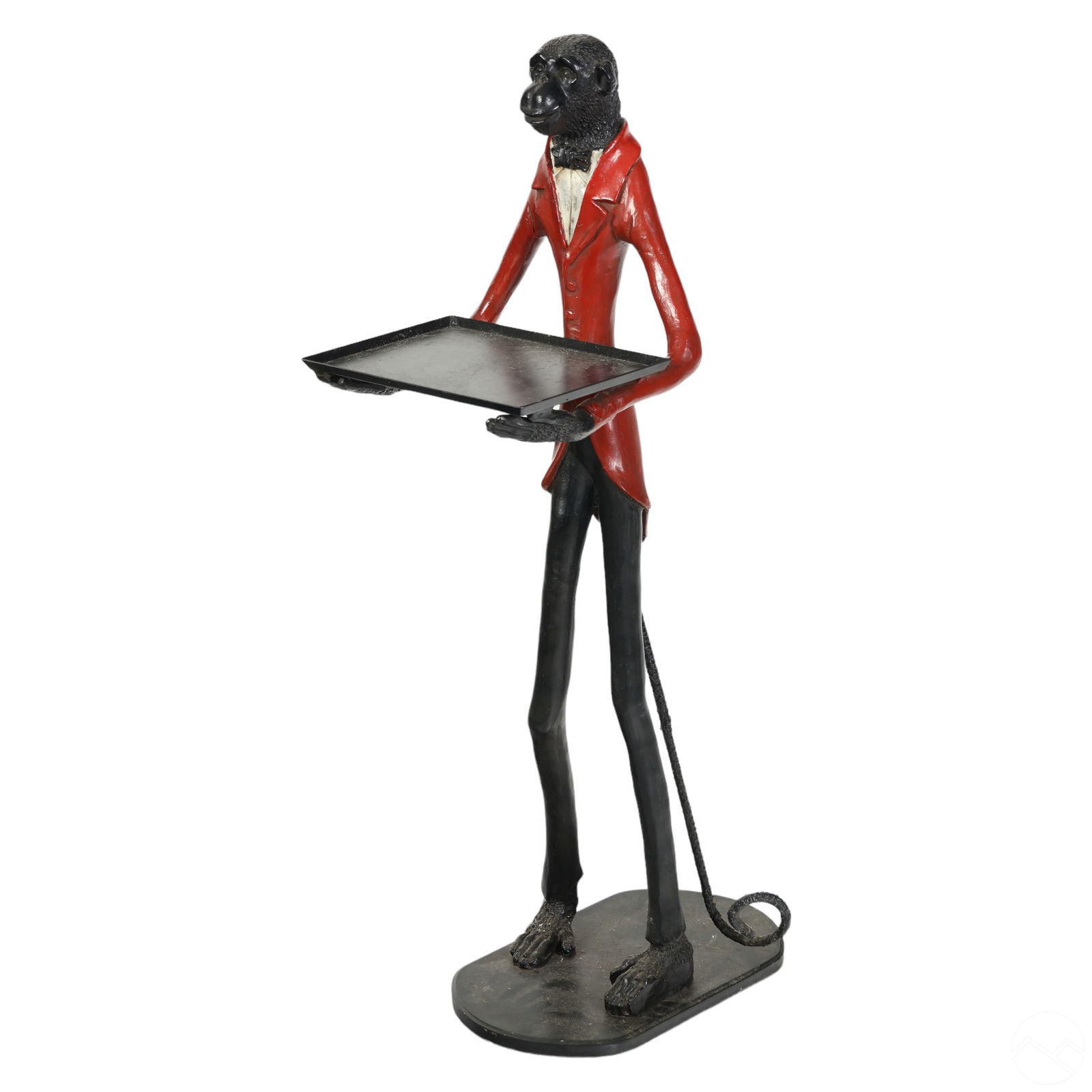 Anthropomorphic Monkey Butler Stand Holding Tray (1 of 5)