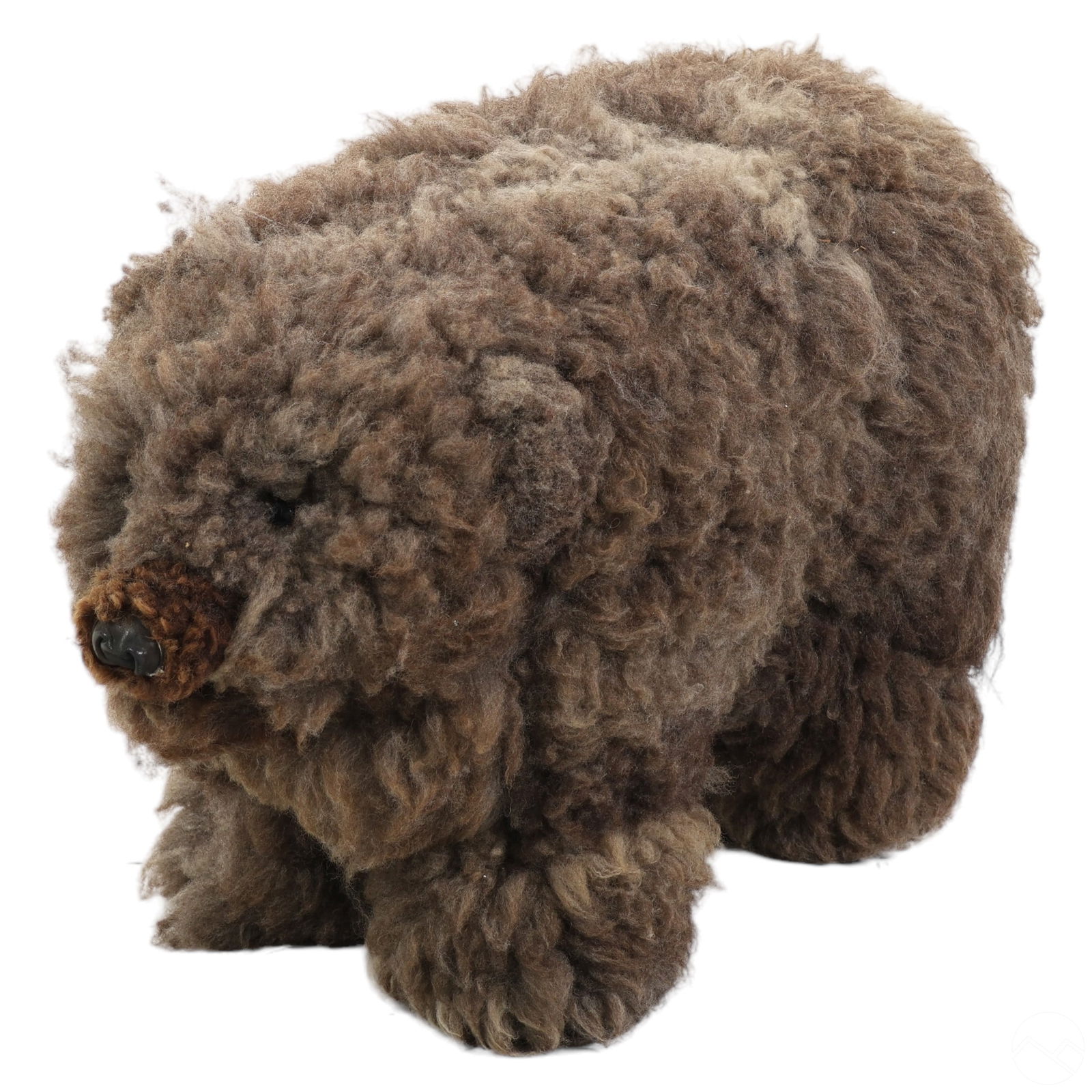 Bear Cub Brown Soft Fur Foot Stool Ottoman Bench (1 of 6)