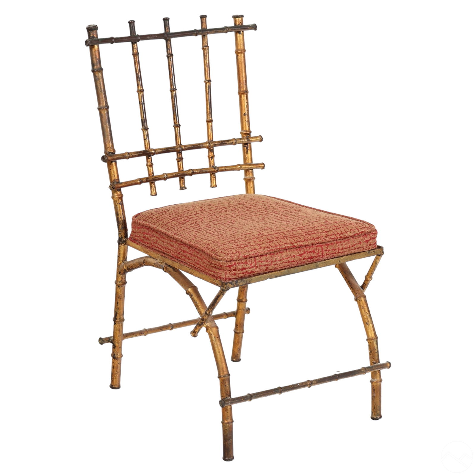 Hollywood Regency Italian Gilt Faux Bamboo Chair (1 of 8)