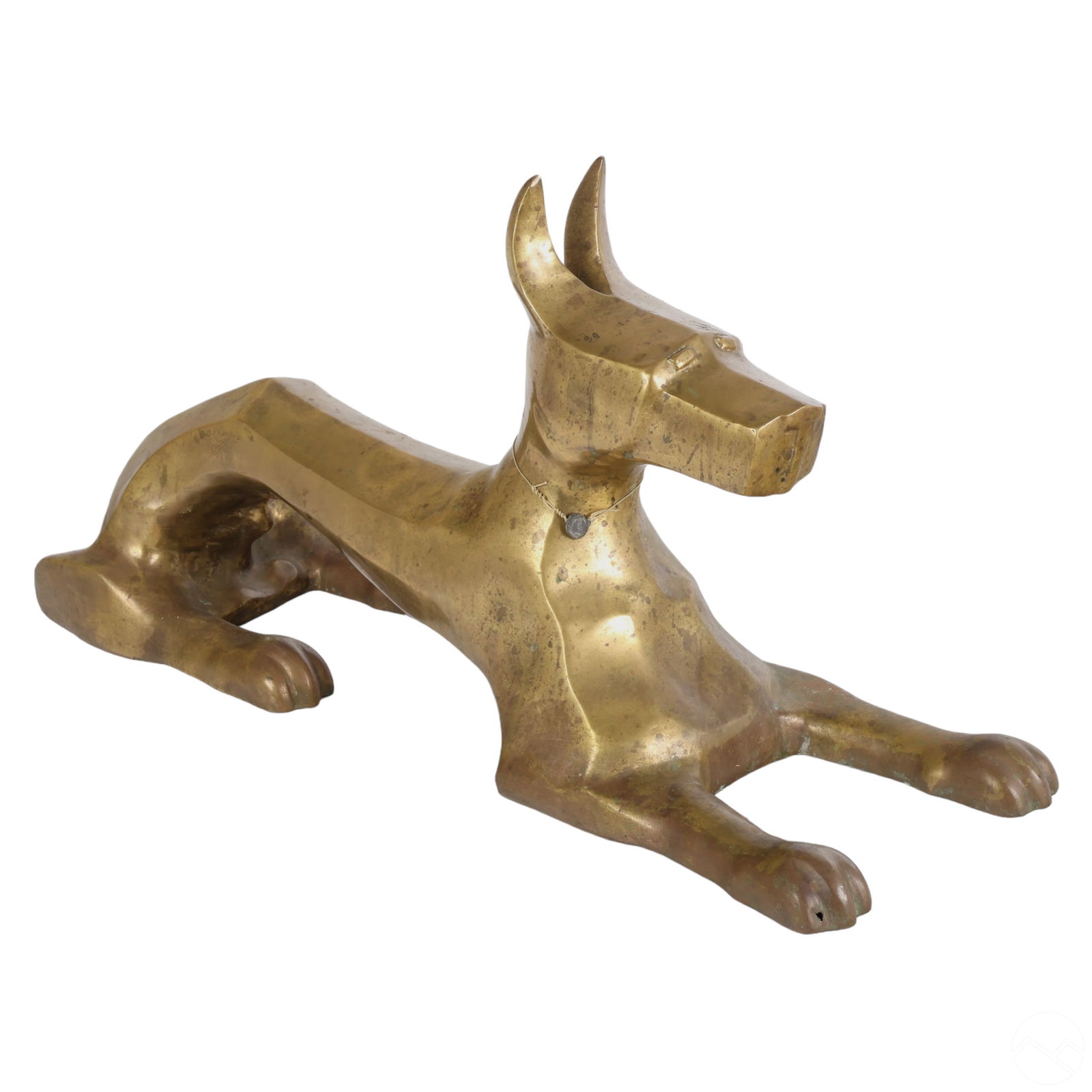 Mid Century Modern Brass Great Dane Dog Sculpture (1 of 6)