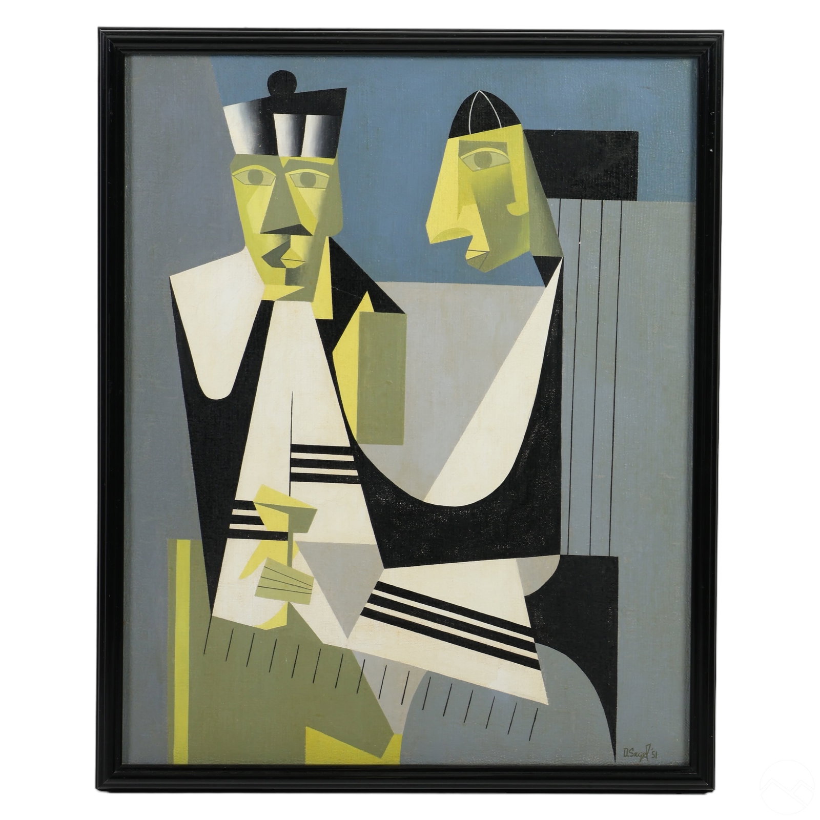 David Segel 1921-2005 Abstract Figure Oil Painting (1 of 5)