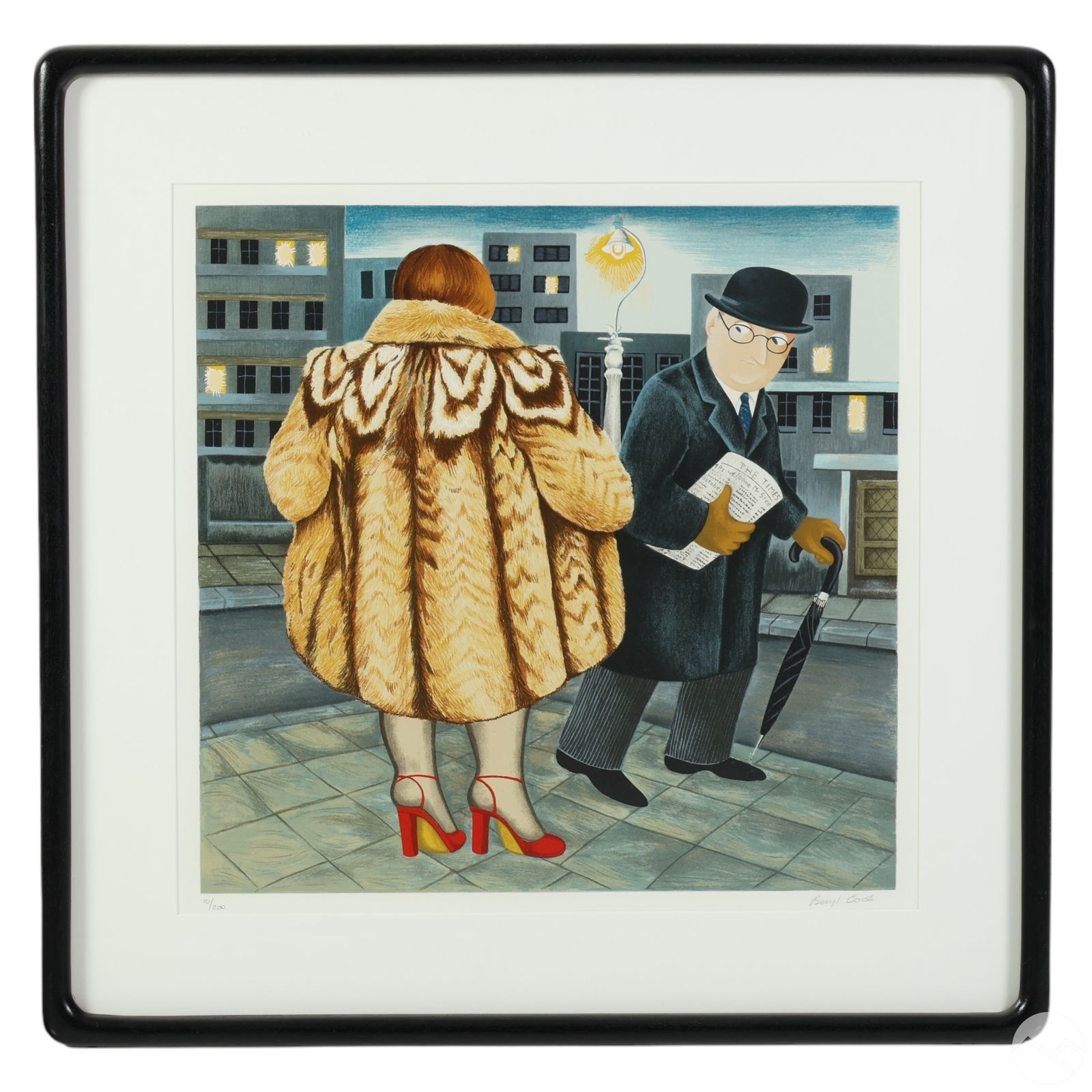 Beryl Cook 1926-2008 Fur Coat Silkscreen SIGNED (1 of 7)