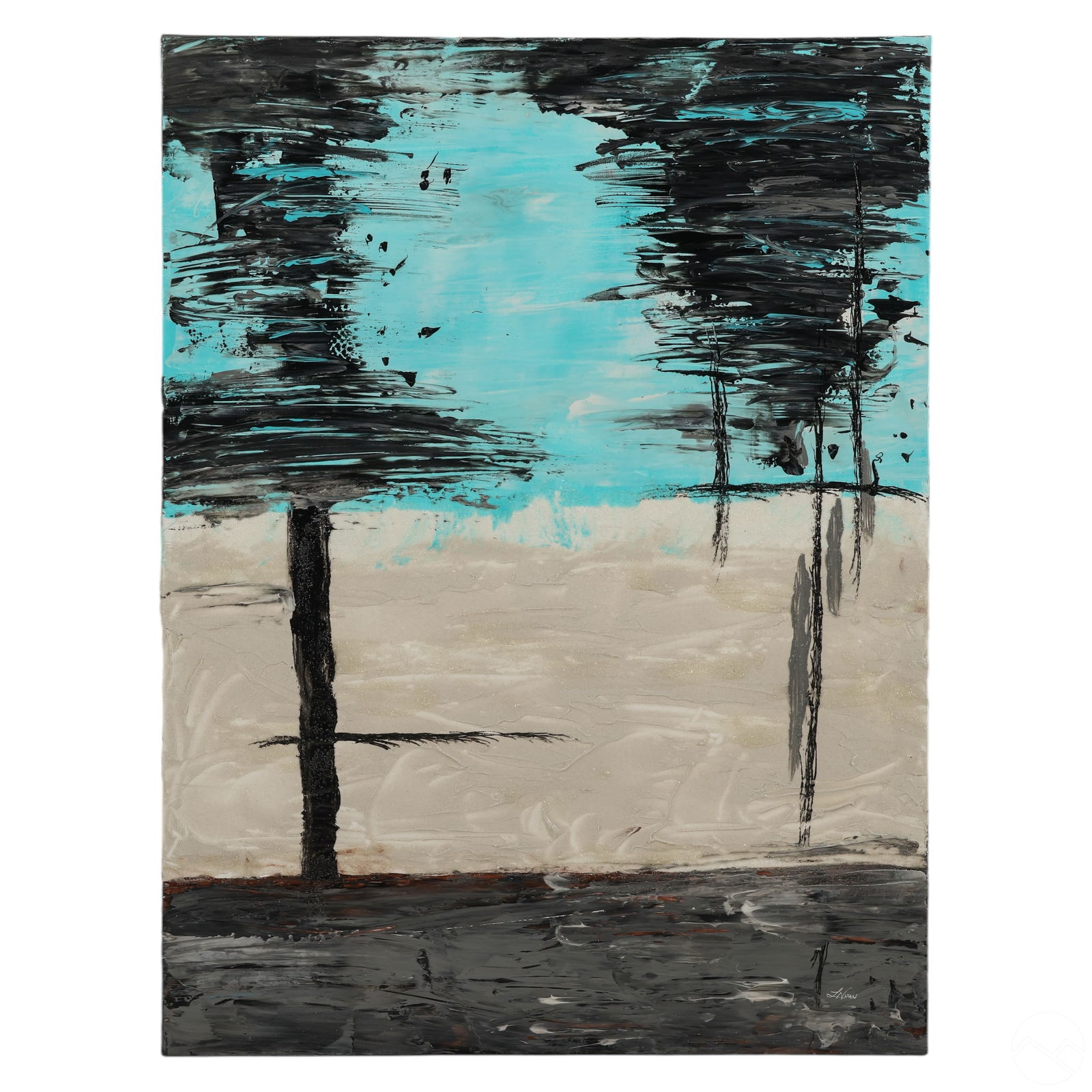 Lauren Nuhn Ross b.1981 Modern Abstract Painting (1 of 6)