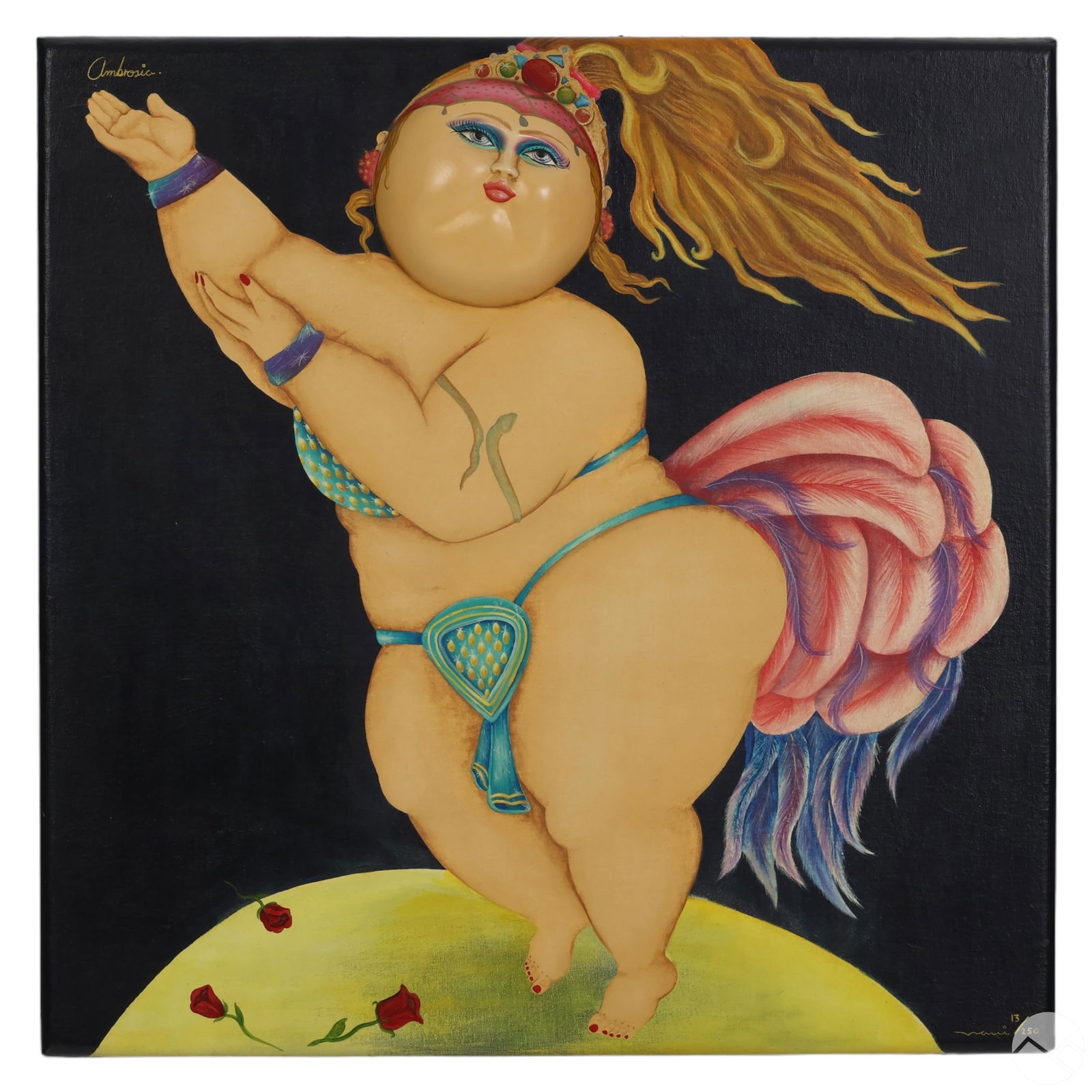 Boterismo Style 3D Dancing Woman LE Giclee SIGNED (1 of 5)