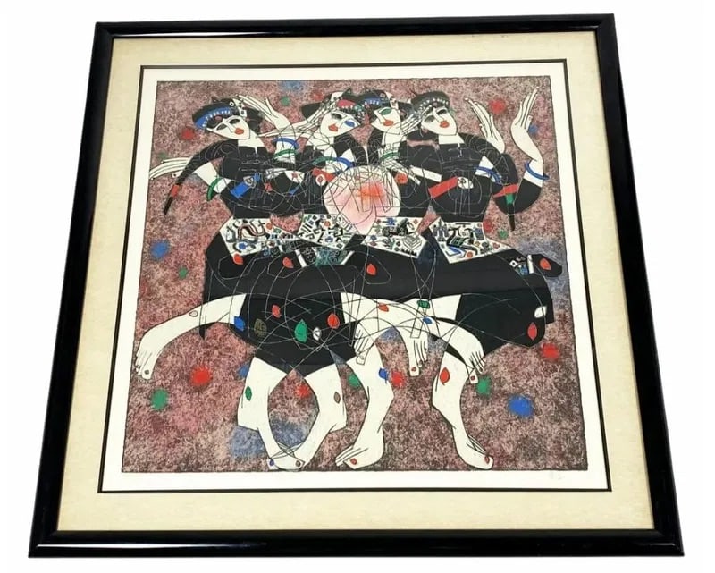 Tiefeng Jiang "Moonlight Dance" Serigraph in Color (1 of 8)