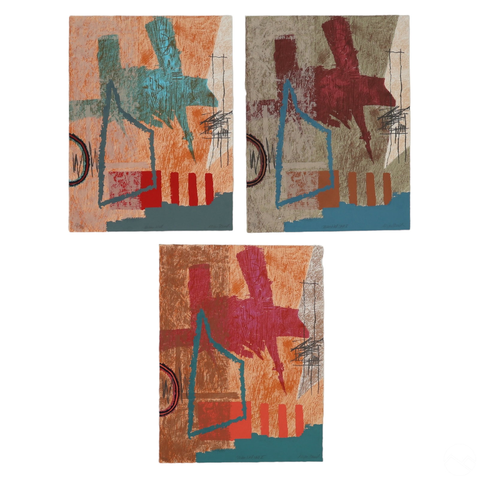 Allison Stewart b.1941 LE Triptych of Lithographs (1 of 18)