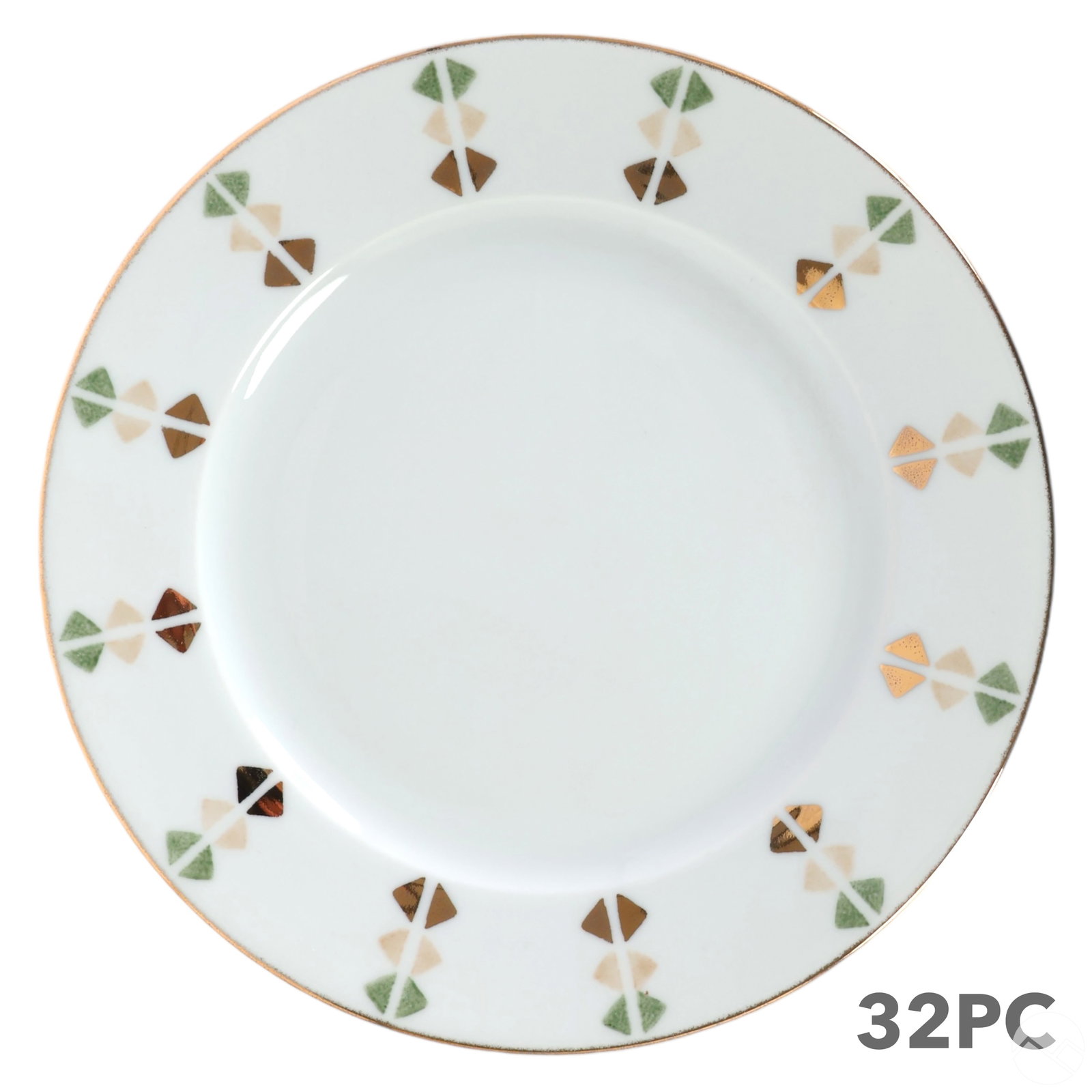 Puiforcat Trocadero Green Dessert Plate 16pc SET (1 of 4)