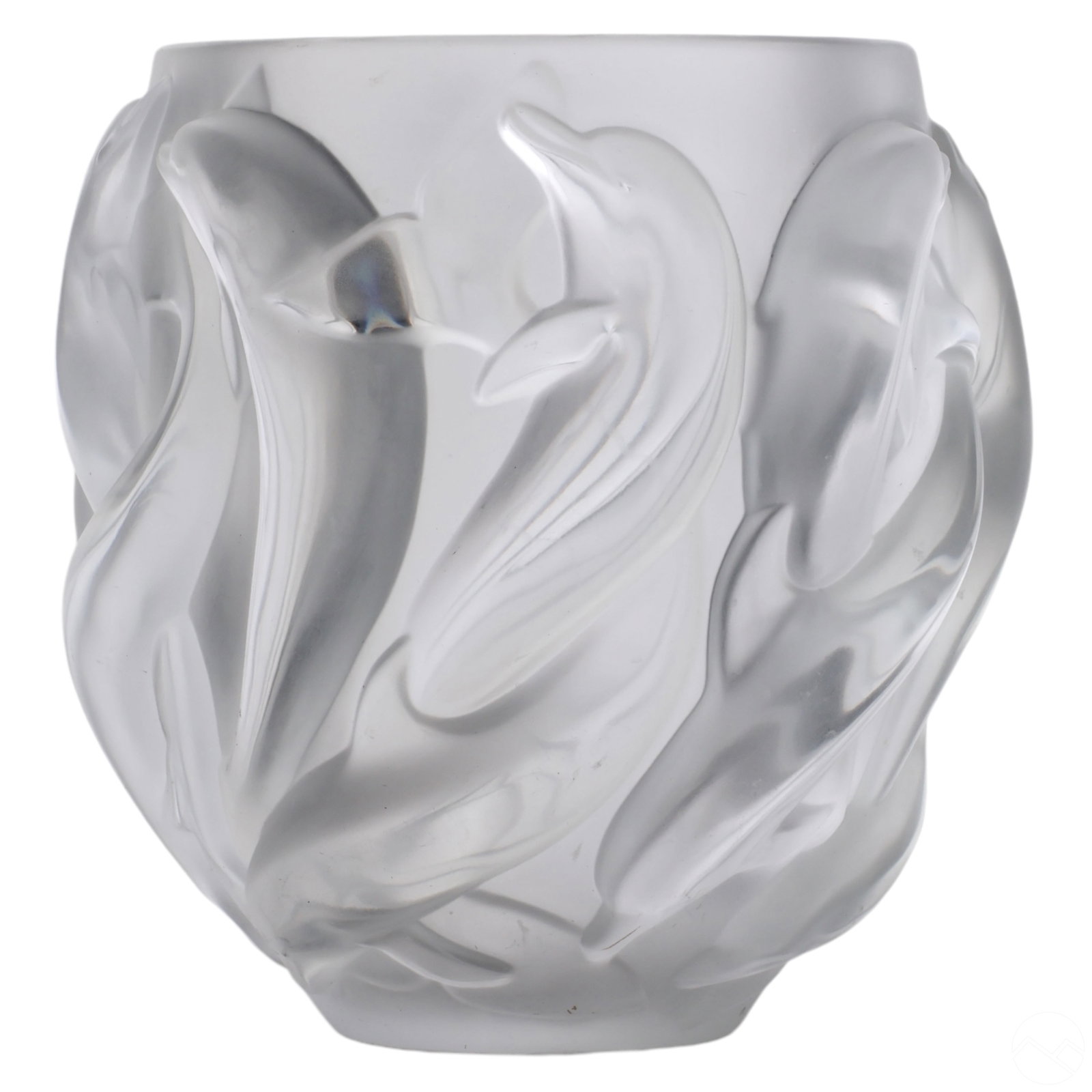 Lalique French Art Glass Dauphin Dolphin 6.5" Vase (1 of 6)