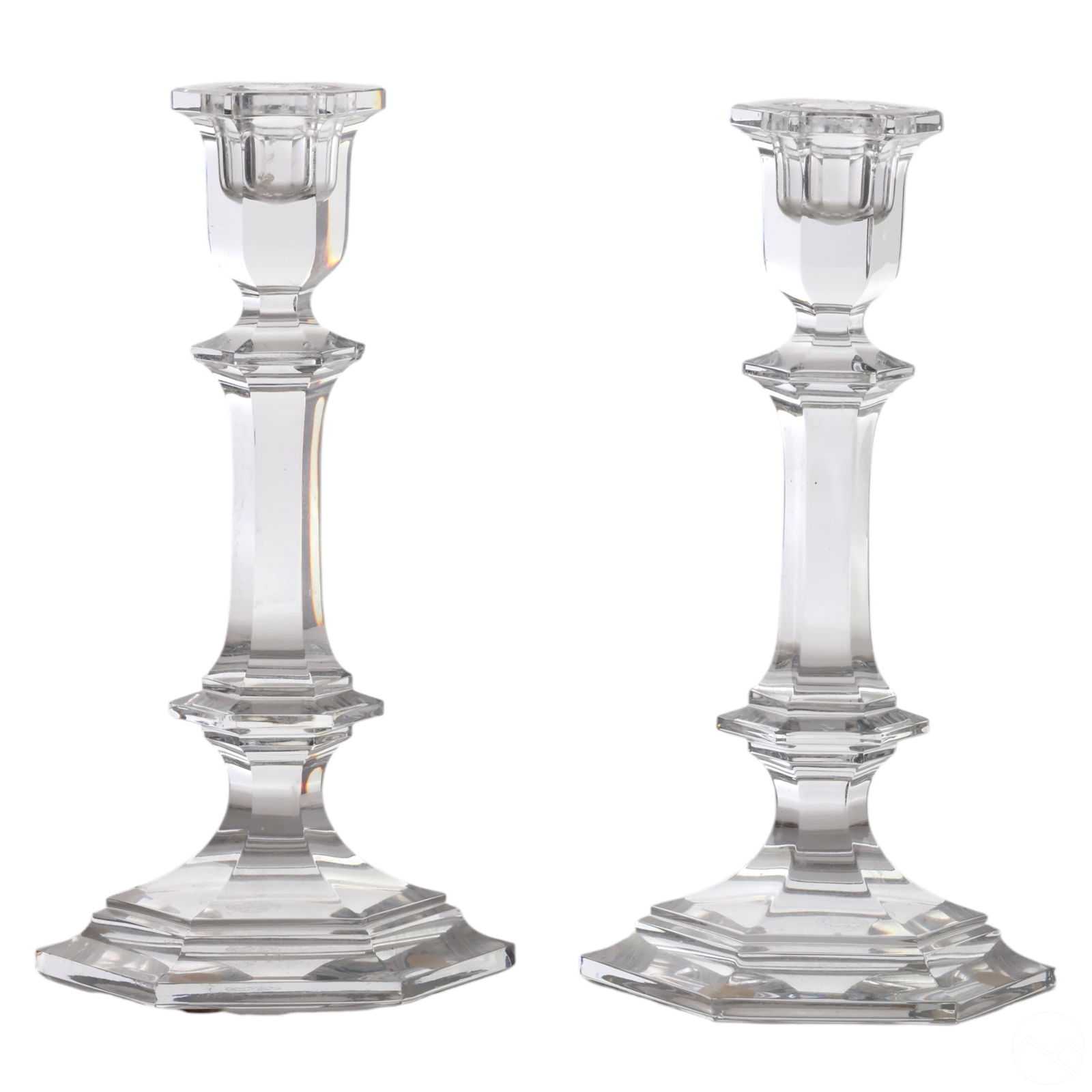 Baccarat Pair of Crystal Harcourt Candlesticks (1 of 5)