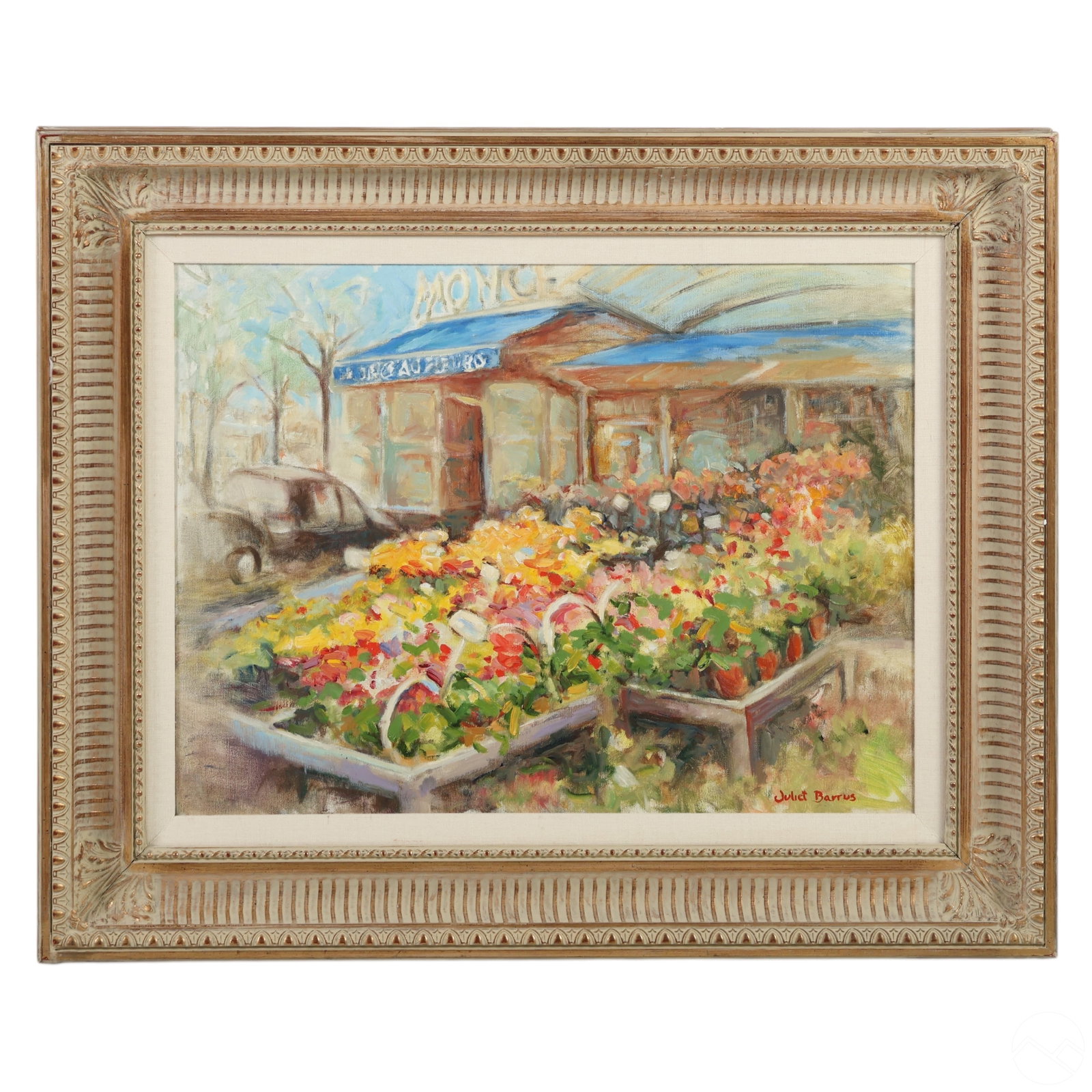 Juliet Barrus b.1948 Paris Landscape Oil Painting (1 of 7)