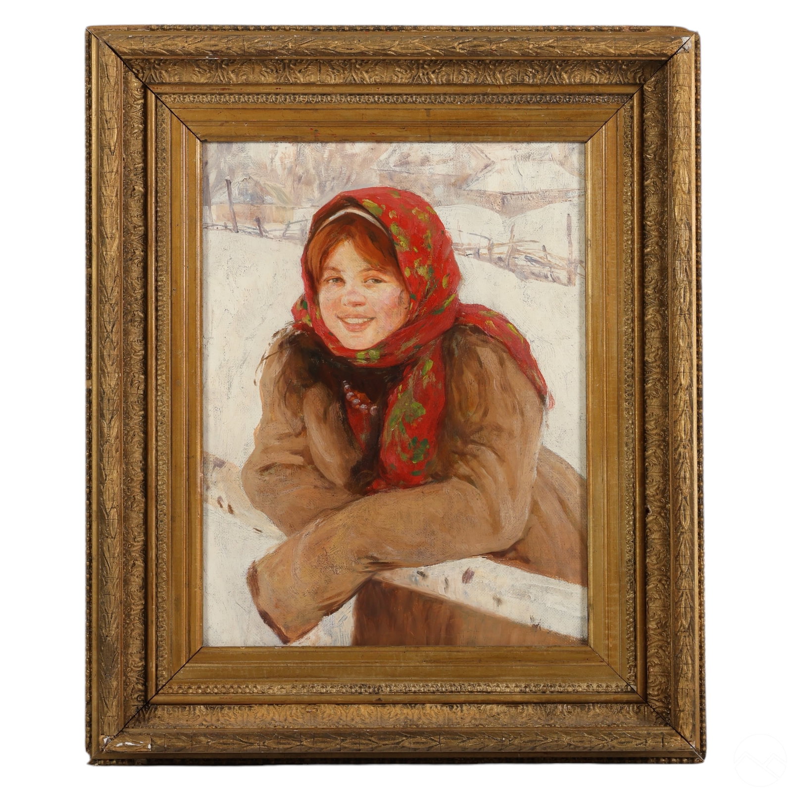 Smiling Russian Girl Painting after Fedot Sychkov (1 of 6)