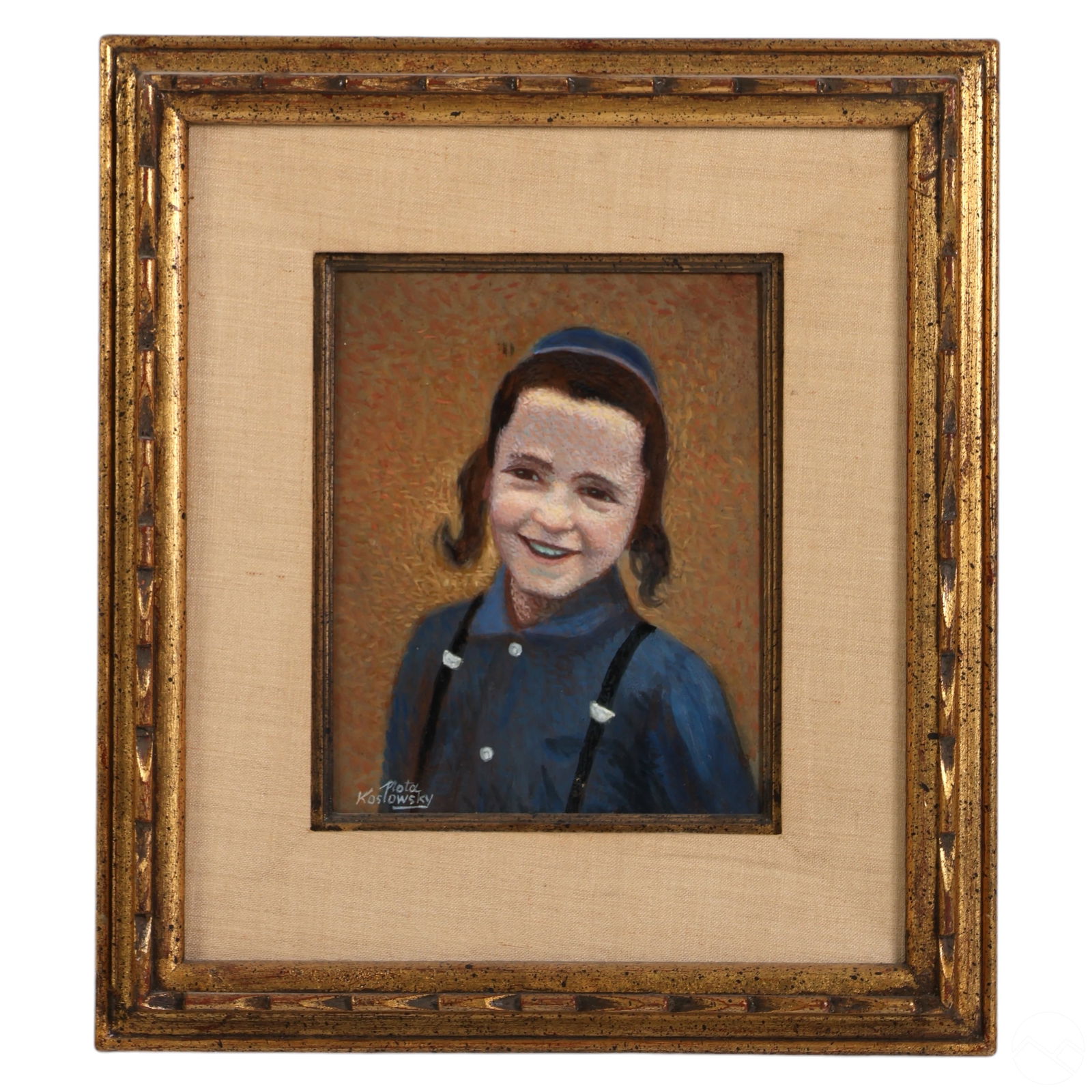 Nota Koslowsky 1906-1972 Judaic Boy Oil Painting (1 of 6)