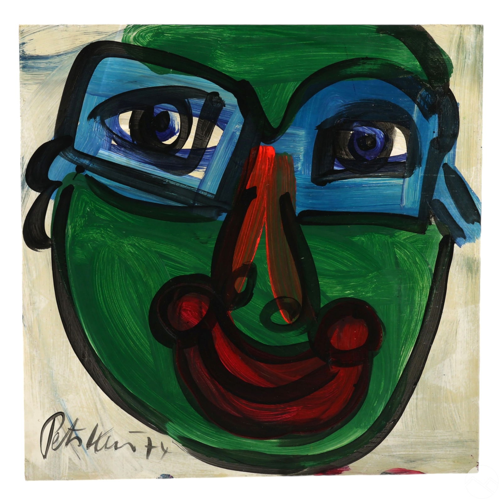 Peter R Keil b.1942 Neo Expressionist Oil Painting (1 of 6)