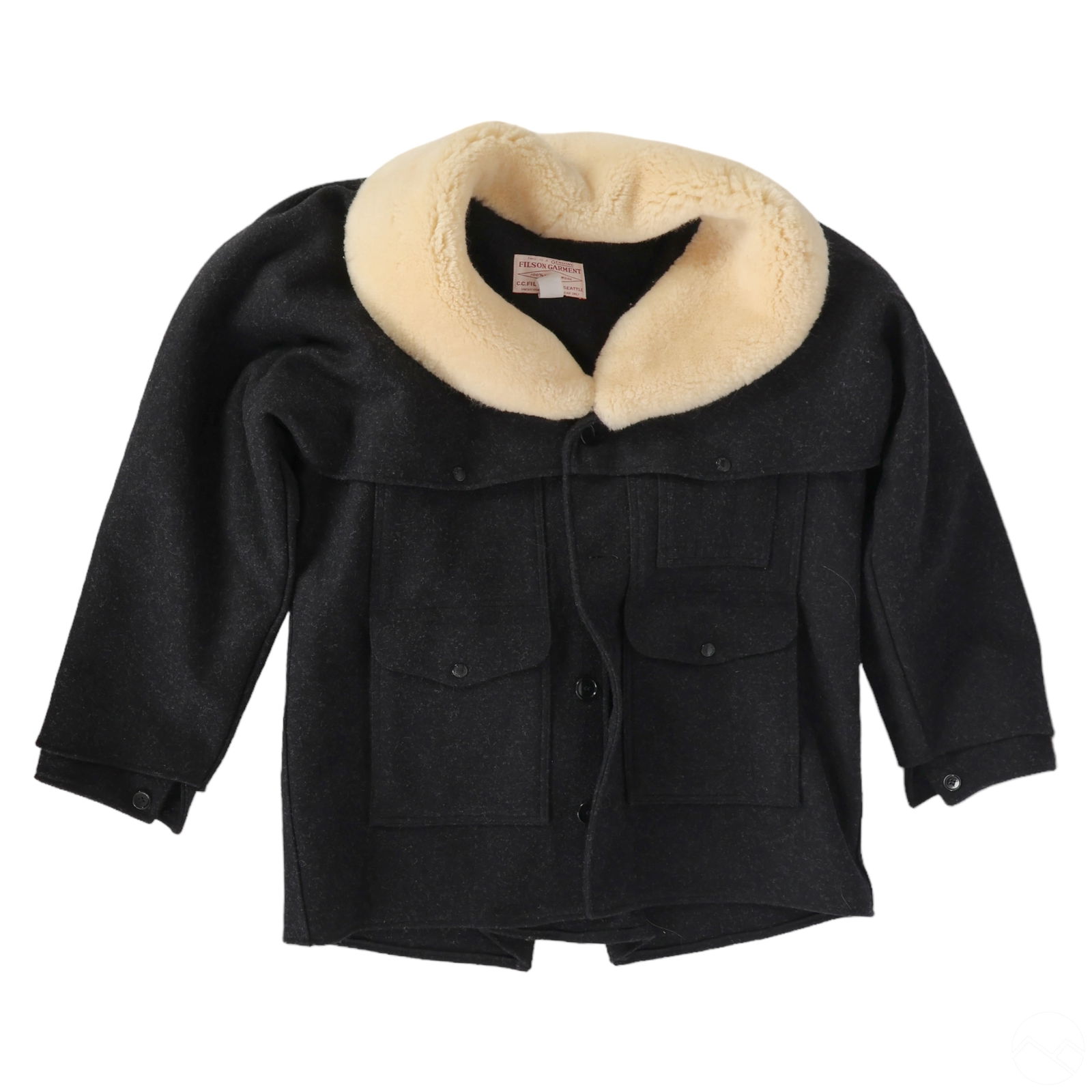 C.C. Filson Black 100% Wool Sportswear Packer Coat (1 of 5)