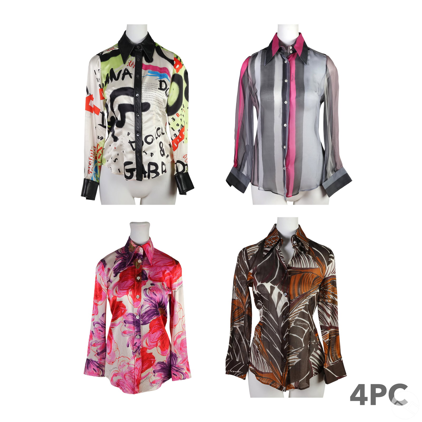 Dolce & Gabbana Women's Designer Shirt 4 Piece LOT (1 of 18)
