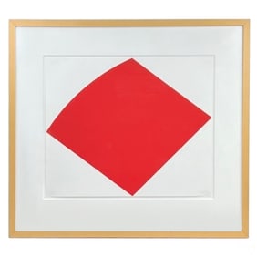 Ellsworth Kelly 1923-2015 Red Curve LE Lithograph