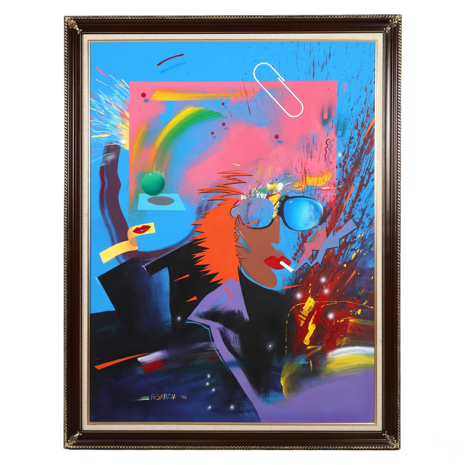 Rick Garcia 20C Surrealist Portrait Oil Painting (1 of 7)