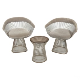 Warren Platner Knoll Modern Side Table and Chairs