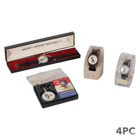 Estate LOT of (4) Mickey Mouse Disney Wristwatches