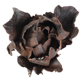 Luciano Zanoni b.1943 Iron Cabbage Art Sculpture