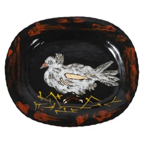 Pablo Picasso 1950-1952 Colombe Sur Lit De Paille