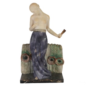 Emilio P. Fiaschi 1851-1941 Alabaster Sculpture