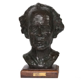 Bronze Gustav Mahler Bust Sculpture after Rodin