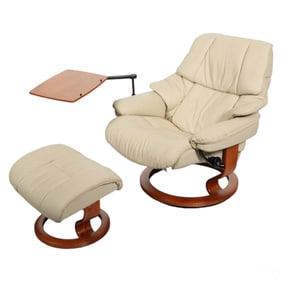Erkones Stressless Norwegian Tan Leather Chair