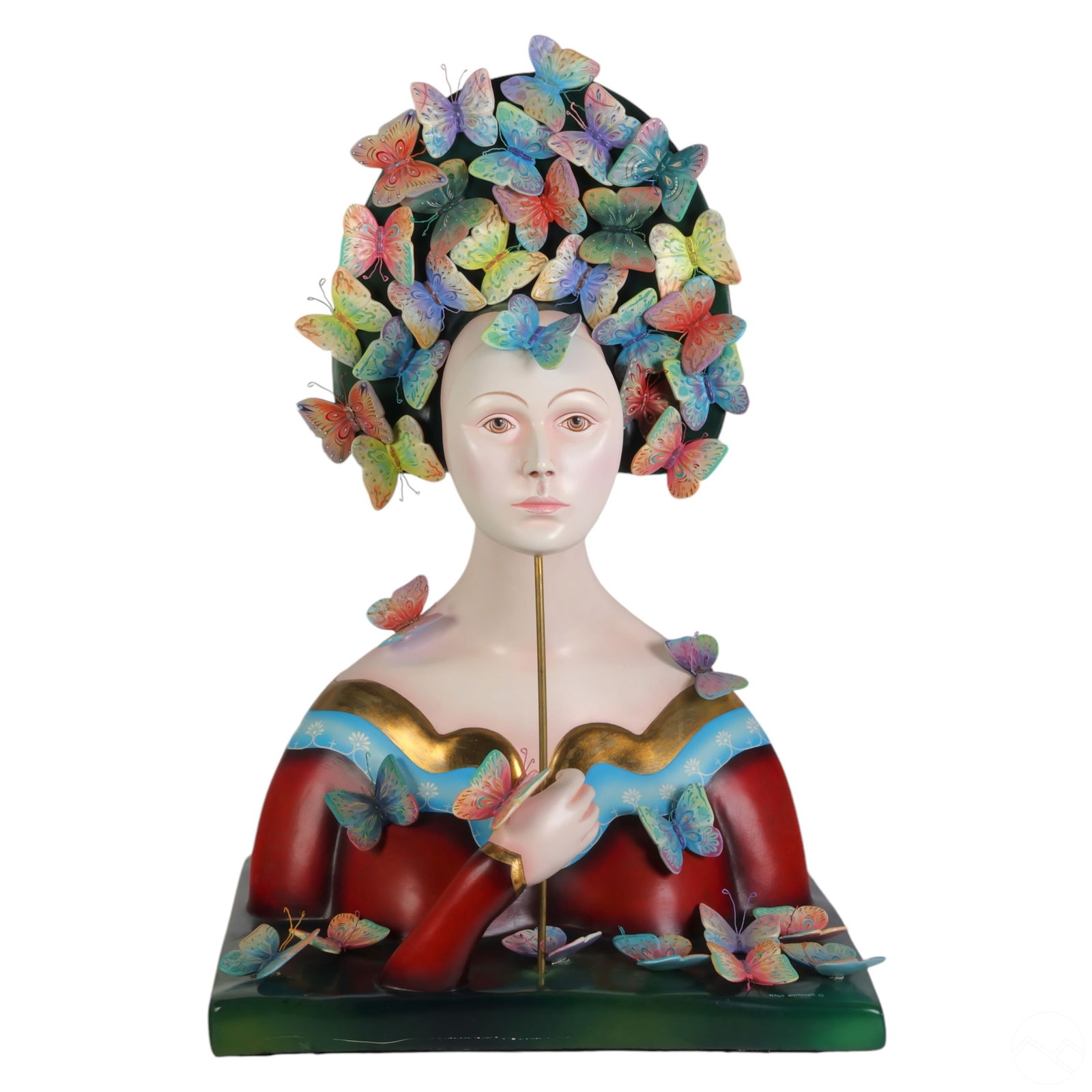 Sergio Bustamante b.1949 Butterfly Bust Sculpture (1 of 9)