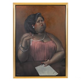 Leandro Velasco 1933-2023 Dear John Painting 1986