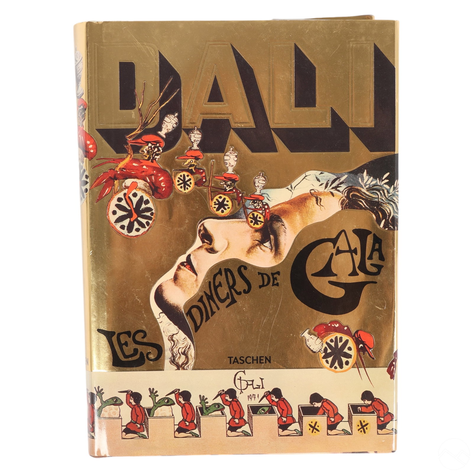 Salvador Dali 1st Edition Les Dîners de Gala, 1973: A first edition of Les Dîners de Gala, Salvador Dalí's surrealist cookbook, originally published in 1973. This volume features lavish illustrations and artwork by Dalí, accompanied by extravagant r
