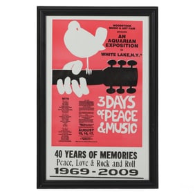 Woodstock 40 Years of Memories Poster 1969-2009
